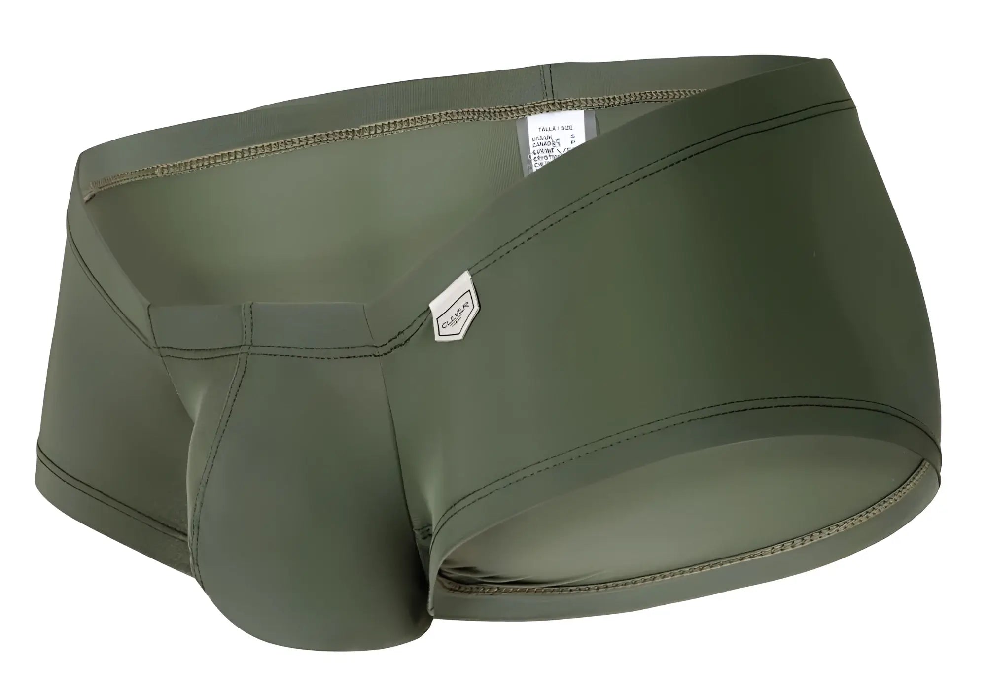 Olive green clever 229934 3pk australian latin swim trunks with sleek form-fitting design and subtle stitching details