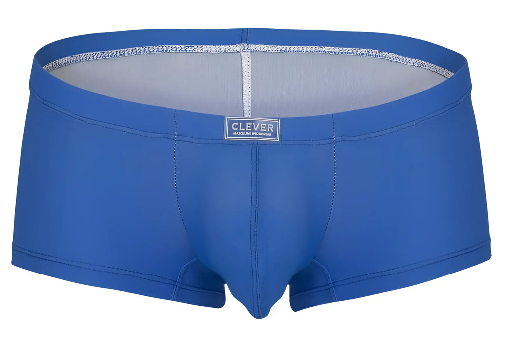 Blue clever men’s briefs with smooth form-fitting design and gray interior lining from clever 229946 7pk trunks multi-colored