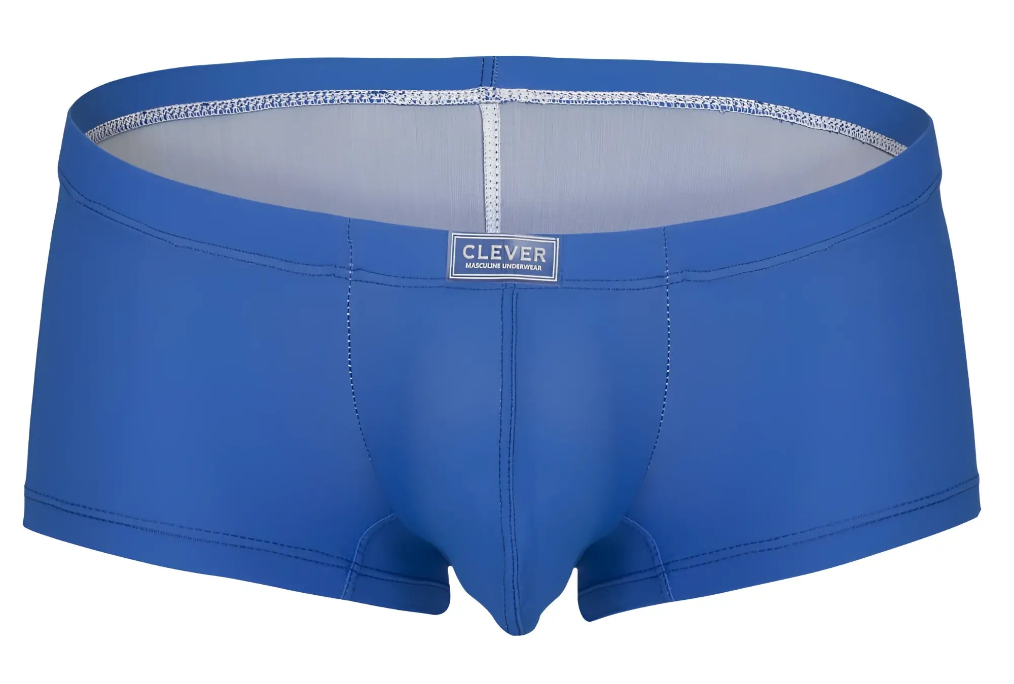Blue clever men’s briefs with smooth form-fitting design and gray interior lining from clever 229946 7pk trunks multi-colored