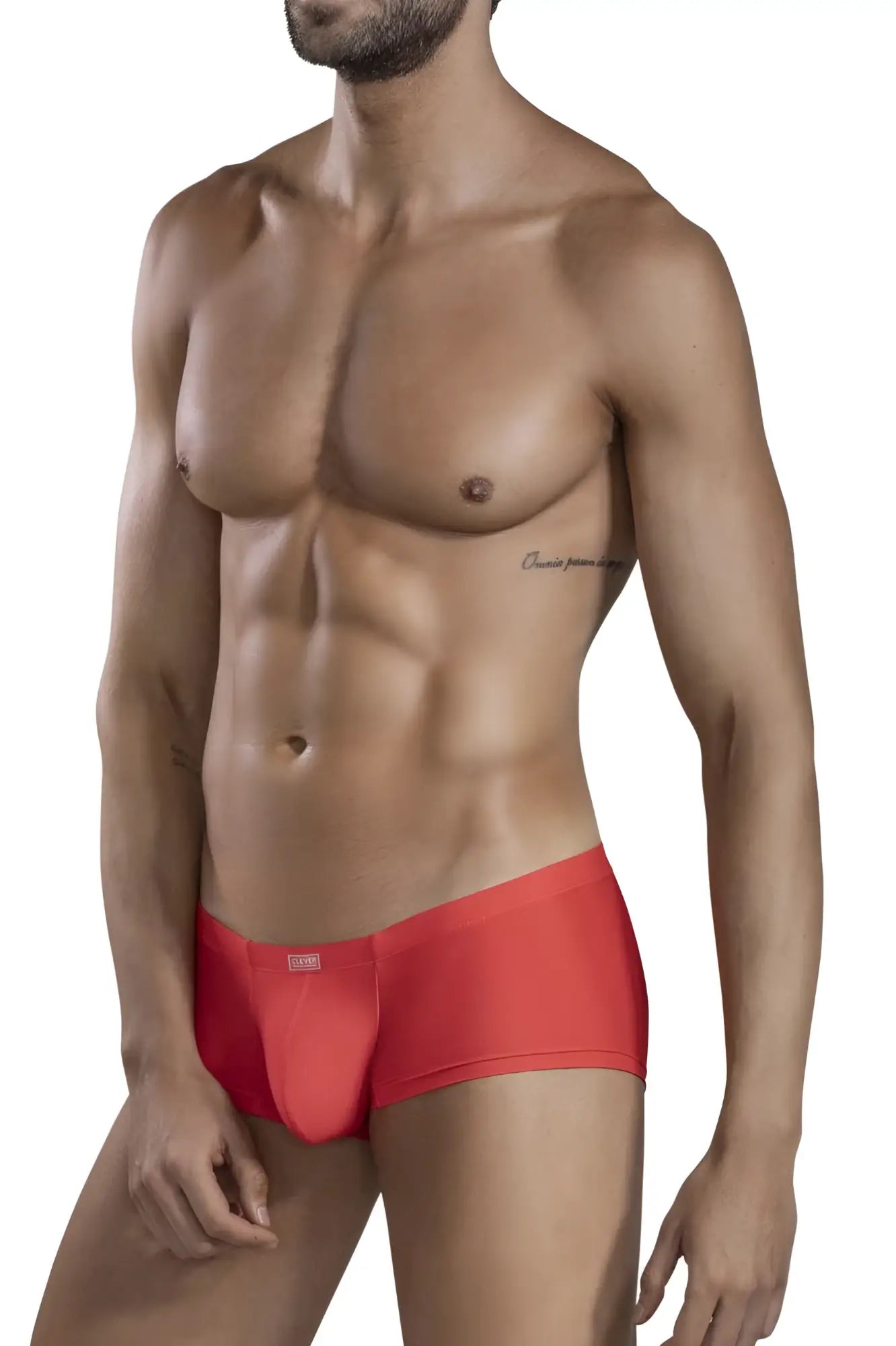 Red men’s briefs with a snug fit and small logo on waistband from clever 229946 7pk trunks multicolored set