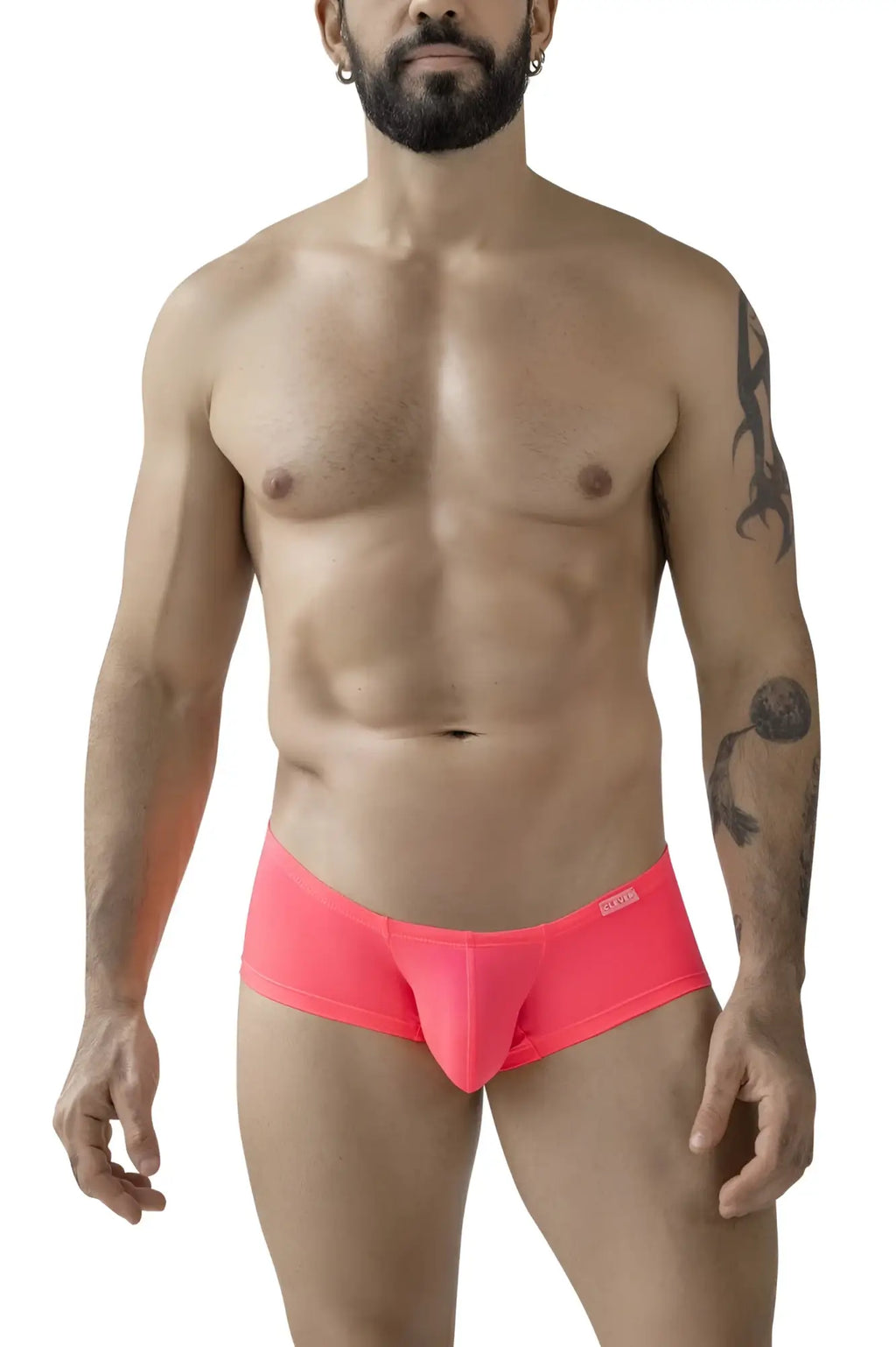 Bright pink form-fitting men’s briefs from clever 229956 12pk australian latin trunks color multi-colored collection