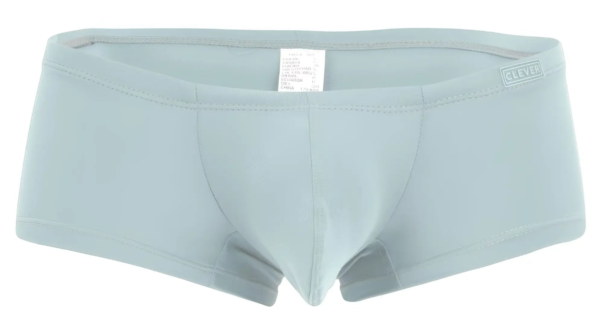 Light blue seamless briefs with subtle clever brand label on waistband from clever 229956 12pk Australian Latin trunks