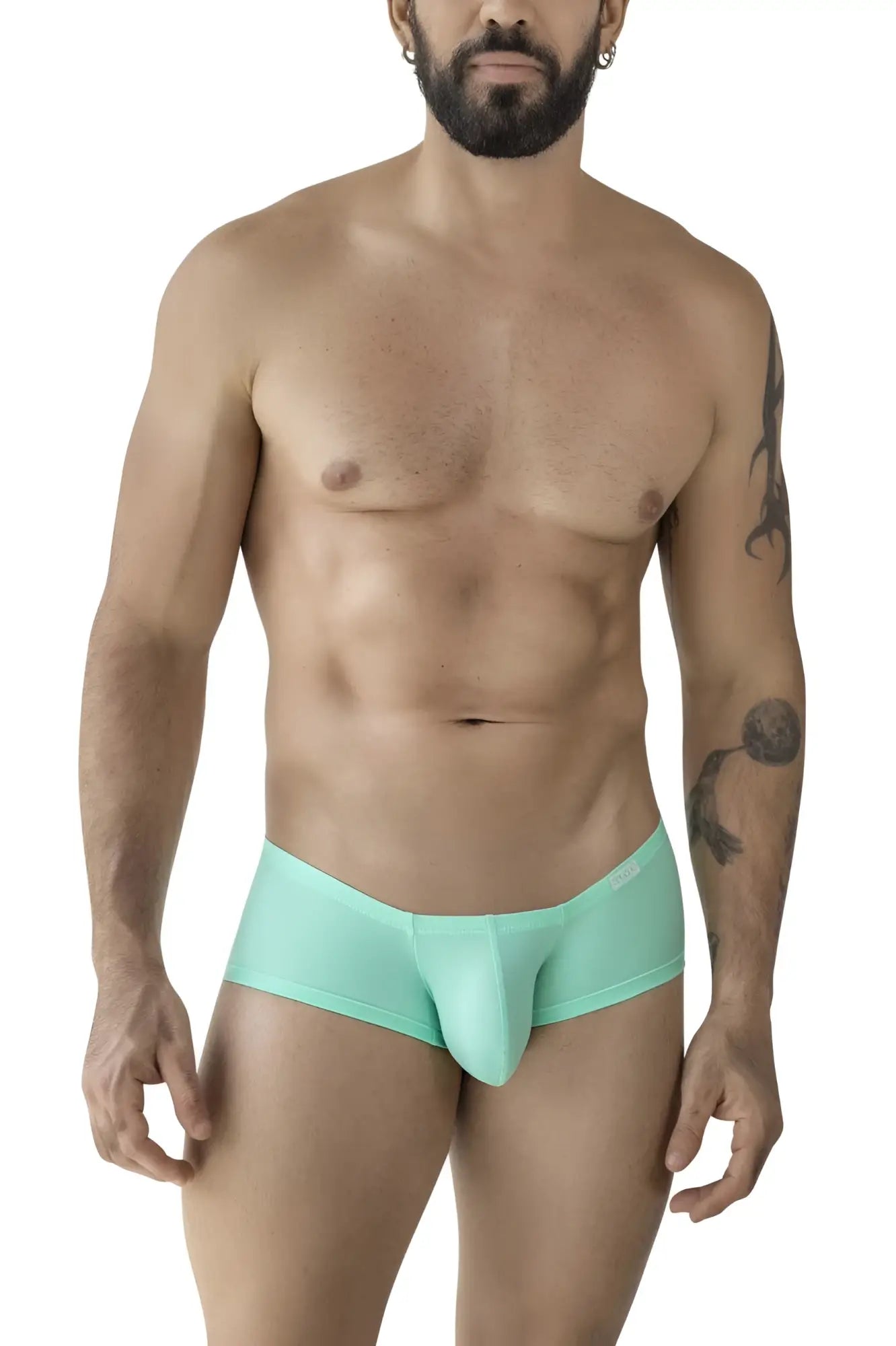 Mint green seamless briefs with smooth form-fitting design from clever 229956 12pk australian latin trunks multi-colored