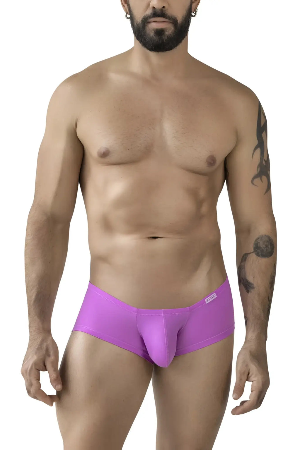 Purple clever 229956 12pk australian latin trunks with a smooth form fitting design and small brand logo on waistband