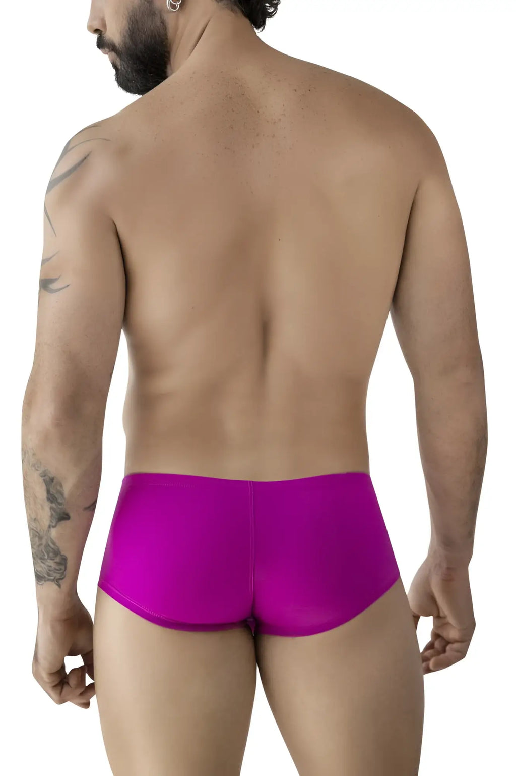 Vibrant magenta clever 229956 12pk australian latin trunks with smooth form-fitting fabric in multi-colored design