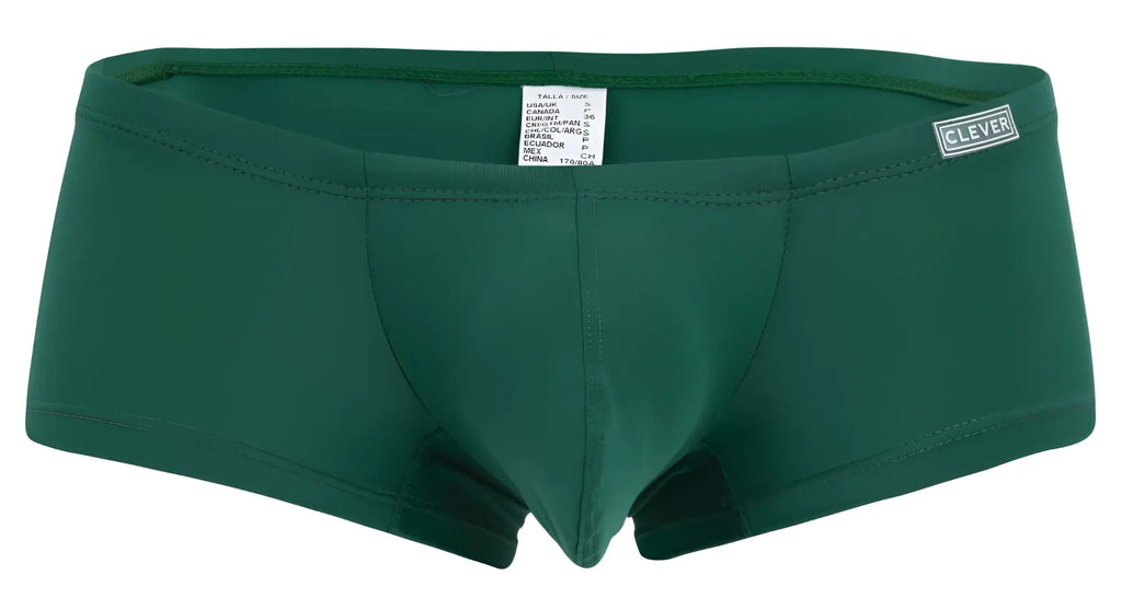 Dark green clever men’s briefs with subtle seam design and branded waistband from 229957 12pk latin trunks multi-colored set