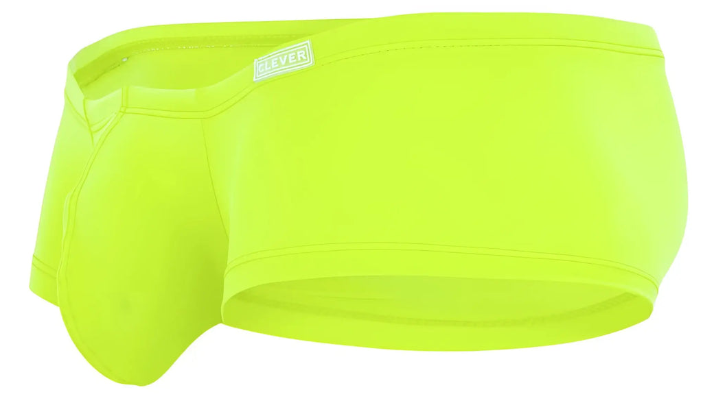 Bright neon green clever 229958 3pk australian latin trunks men’s briefs with sleek form-fitting design and white tag