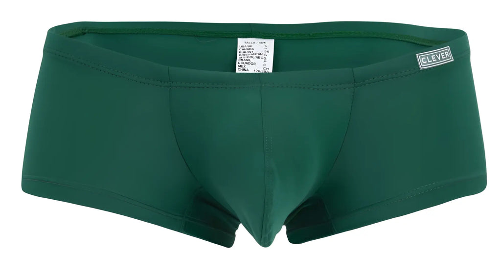 Dark green clever 229960 mens briefs with subtle seam design and small brand label on waistband in multi-colored pack