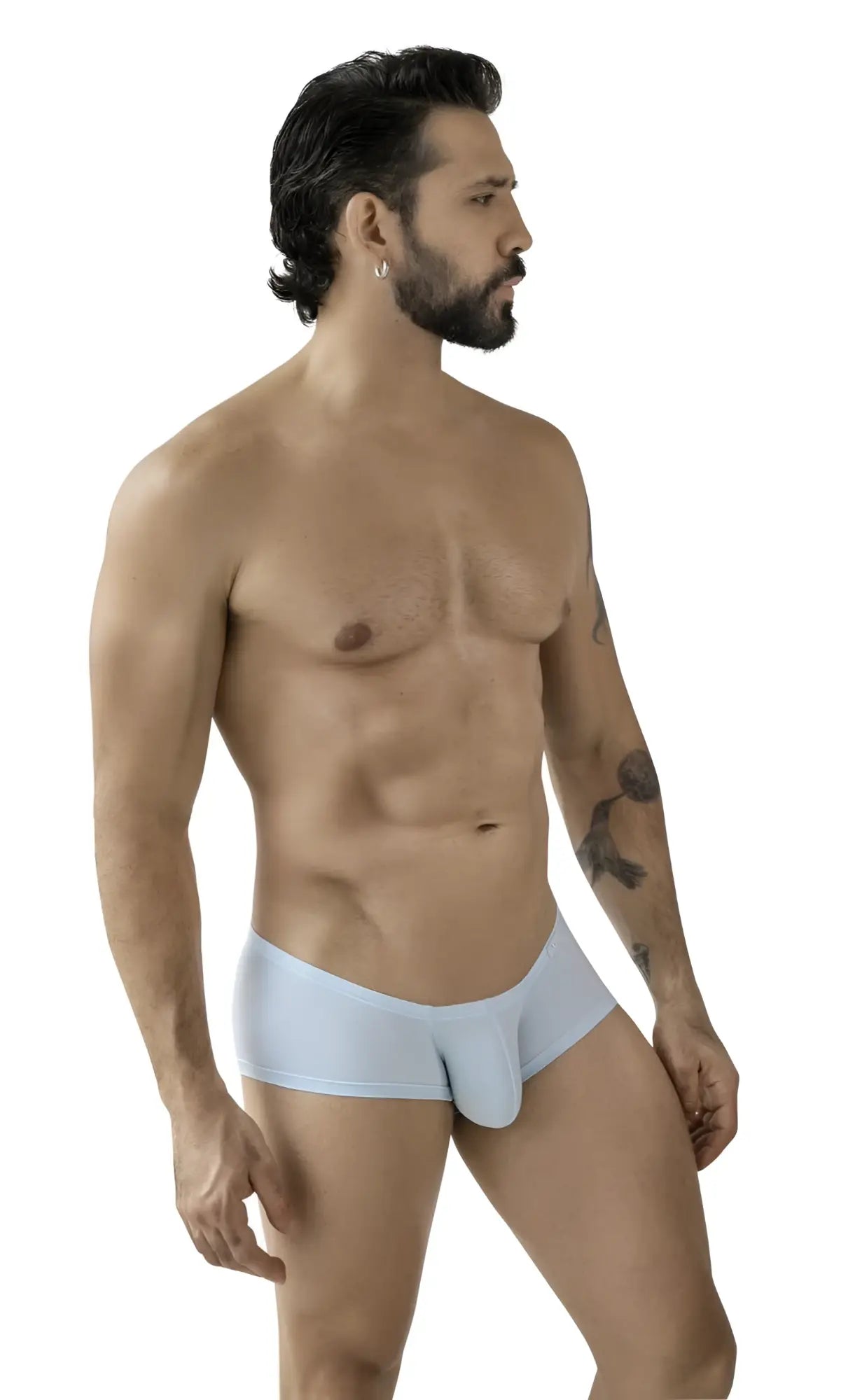 Light blue smooth textured men’s briefs with contoured design from clever 229960 3pk australian latin trunks multi-colored
