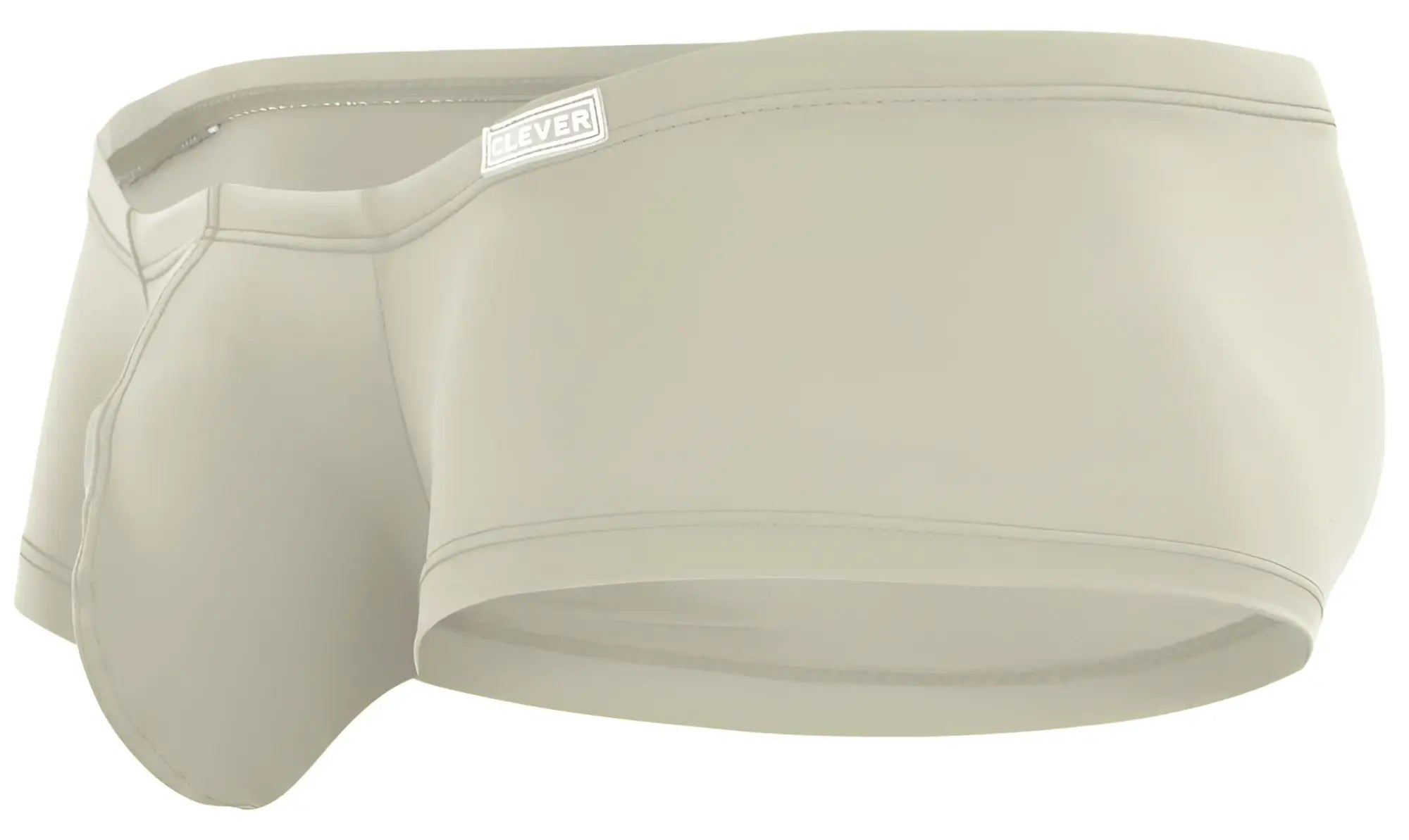 Beige clever 229963 australian latin trunks with subtle seam detail and white eleven brand tag on the waistband