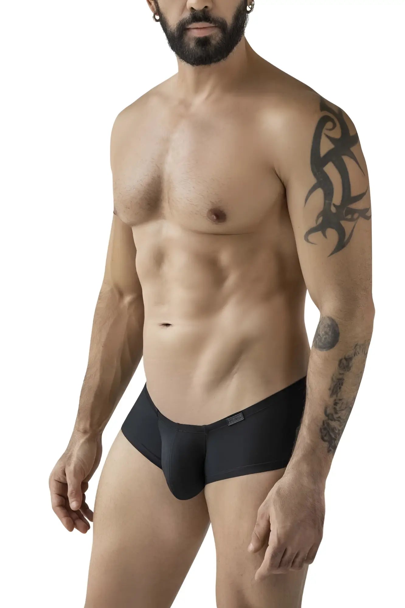 Clever 229963 3pk australian latin trunks black men’s briefs with smooth form-fitting design in multi-colored fabric