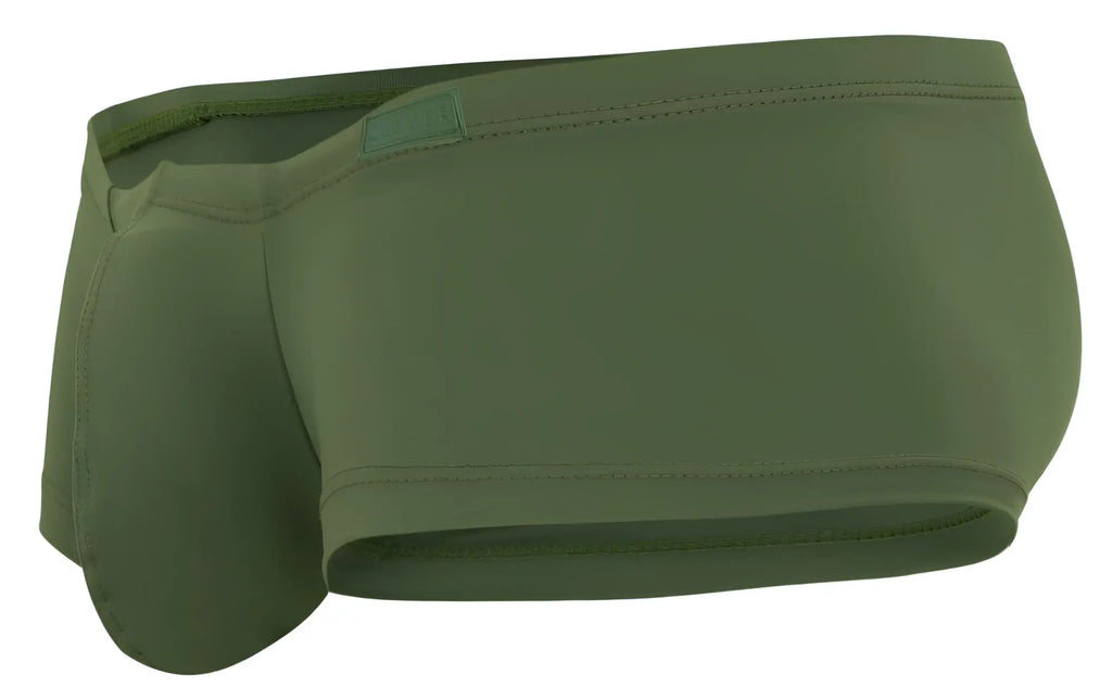 Olive green clever 229964 men’s briefs with smooth stretchy fabric and subtle stitched waistband detail in multi-colored pack