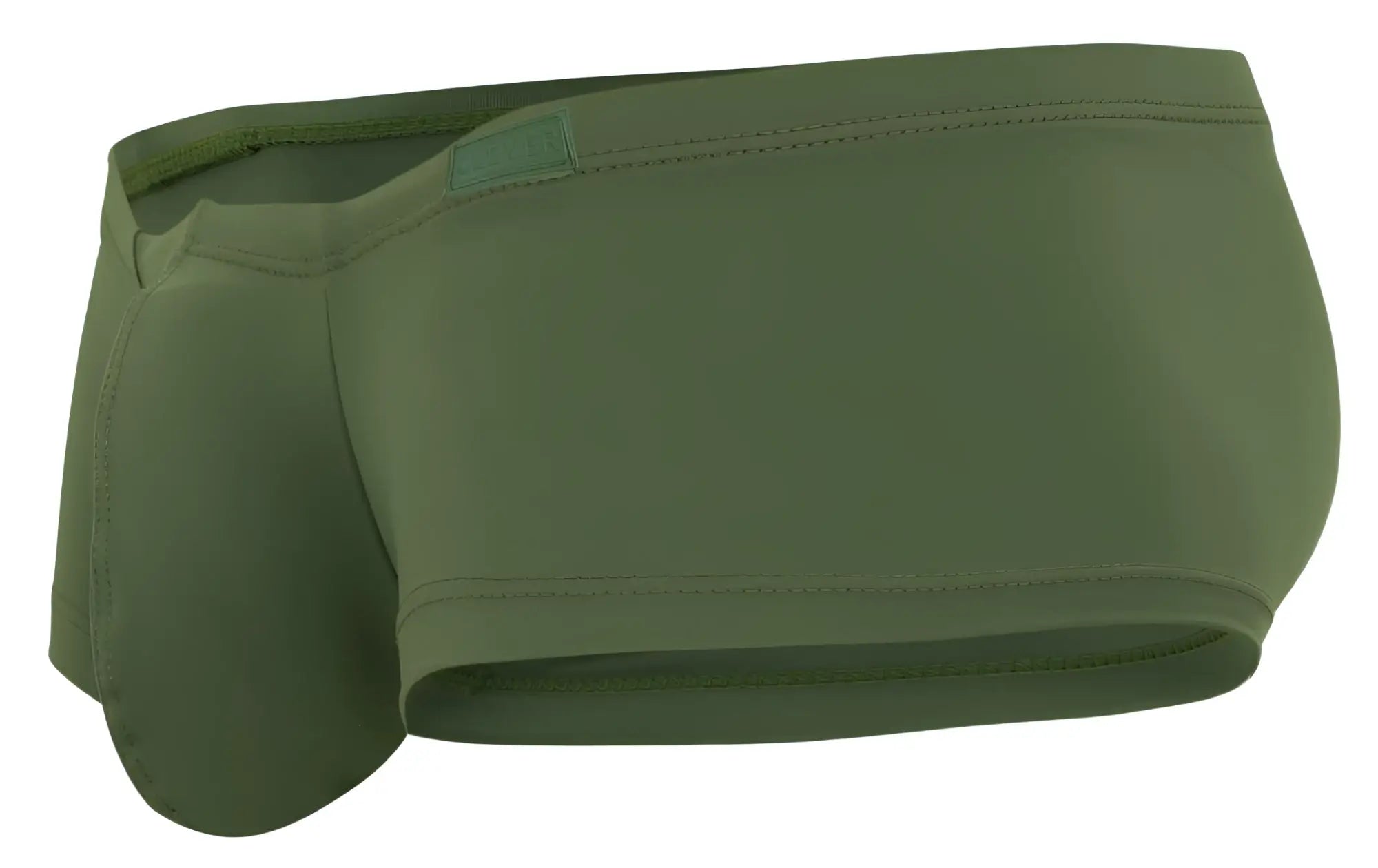 Olive green clever 229964 men’s briefs with smooth stretchy fabric and subtle stitched waistband detail in multi-colored pack