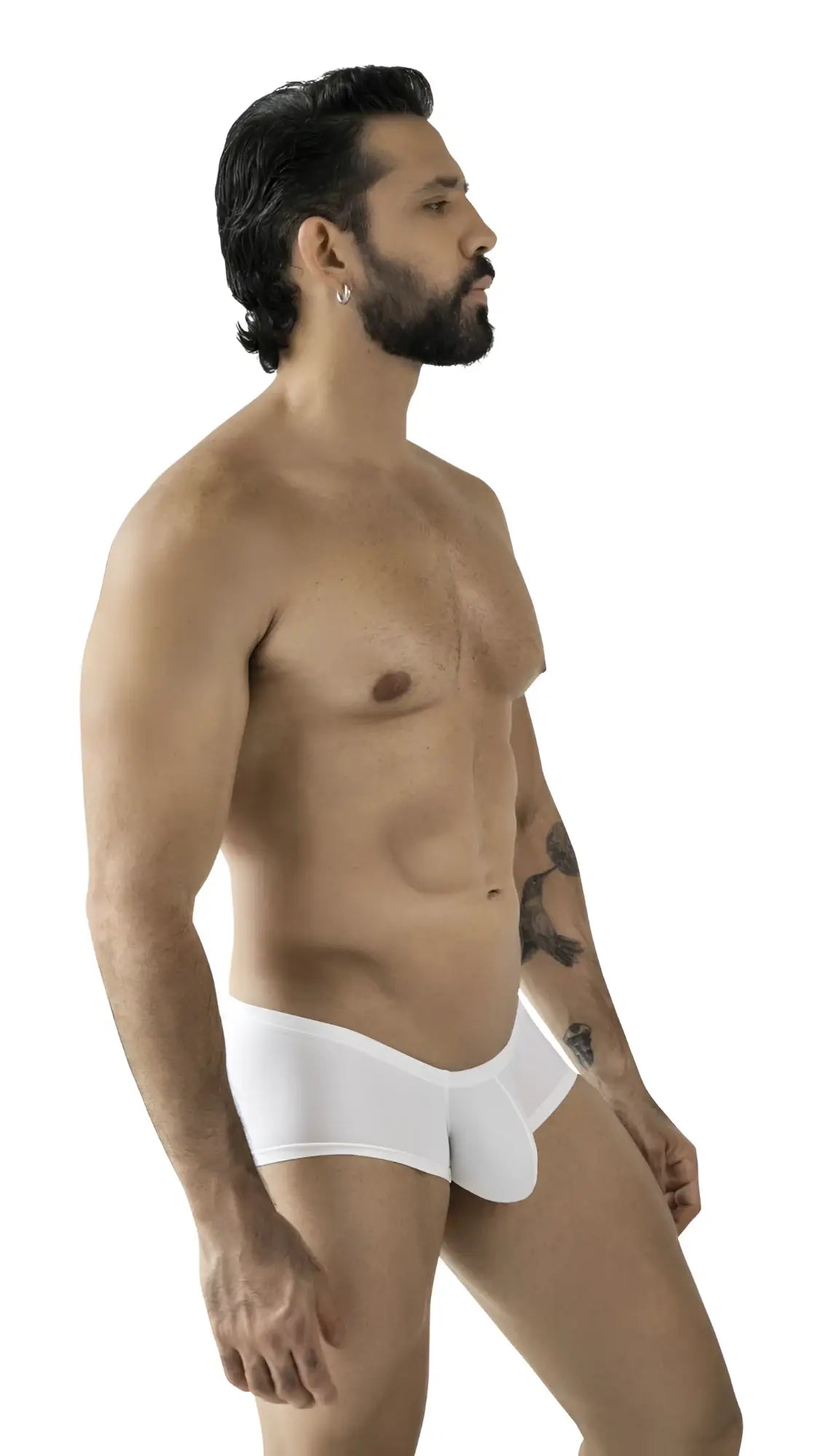 White form-fitting men’s briefs with smooth seamless design from clever 229964 3pk australian latin trunks multi-colored