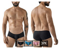 Black mens briefs clever 229965 3pk australian latin trunks multi-colored with smooth form-fitting design and elastic waistband