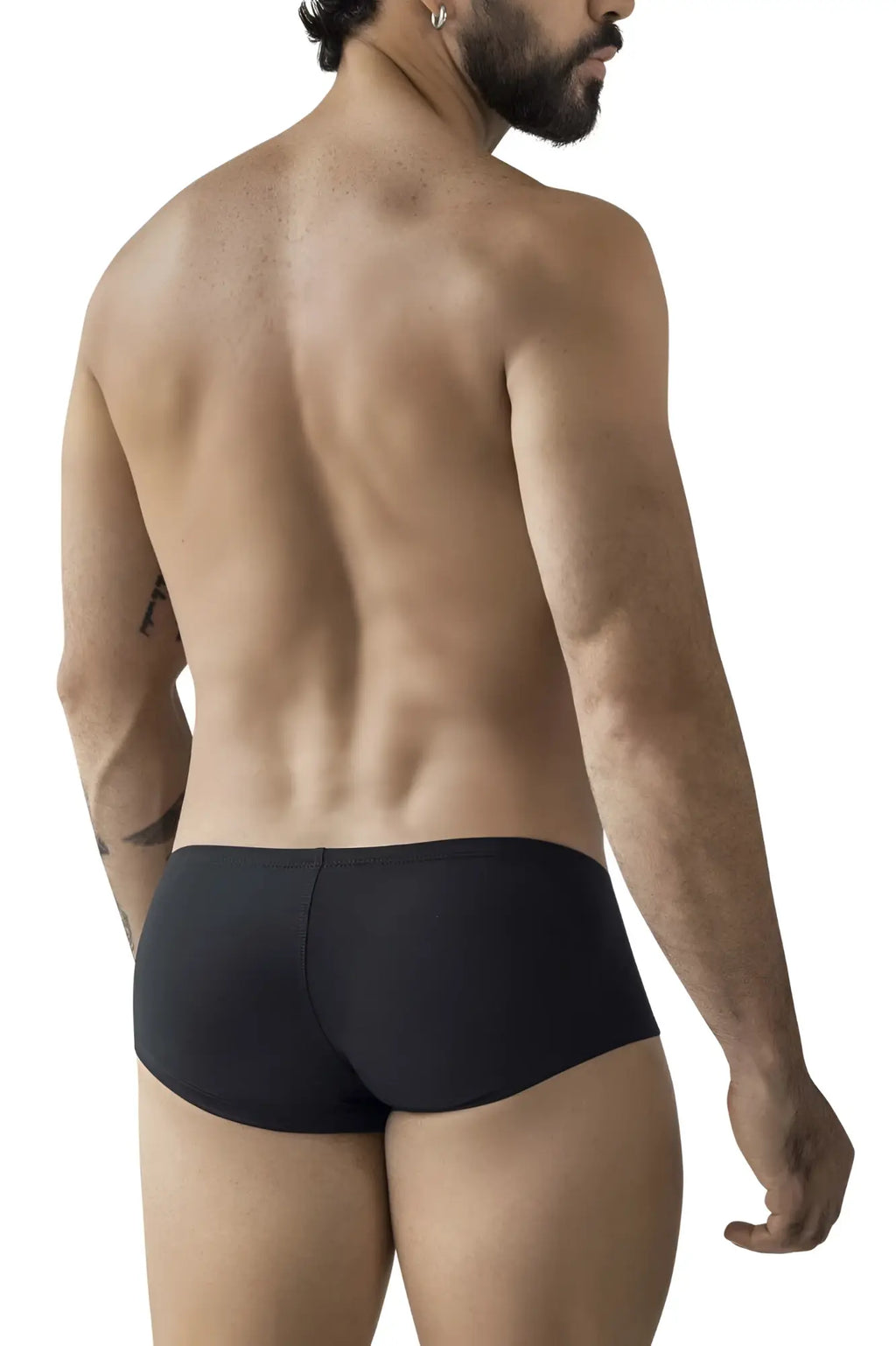 Black clever 229965 3pk australian latin trunks with smooth form-fitting fabric and subtle back seam detail