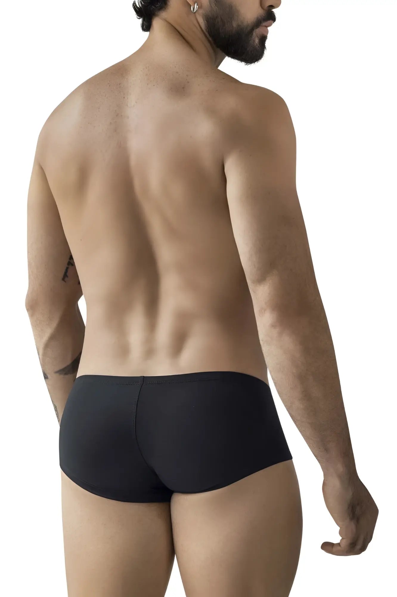 Black clever 229965 3pk australian latin trunks with smooth form-fitting fabric and subtle back seam detail