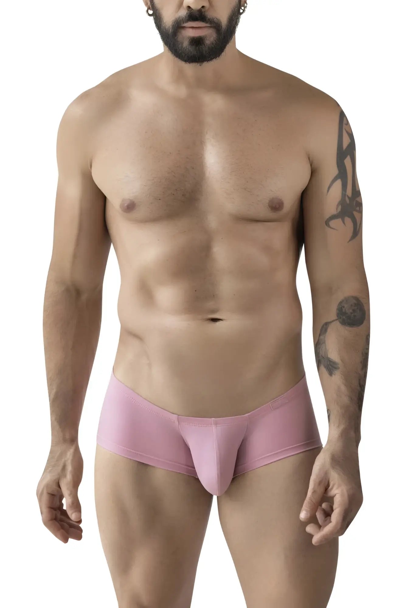 Pink clever 229965 athletic briefs with snug fit smooth fabric and multi-colored design for latin trunks use