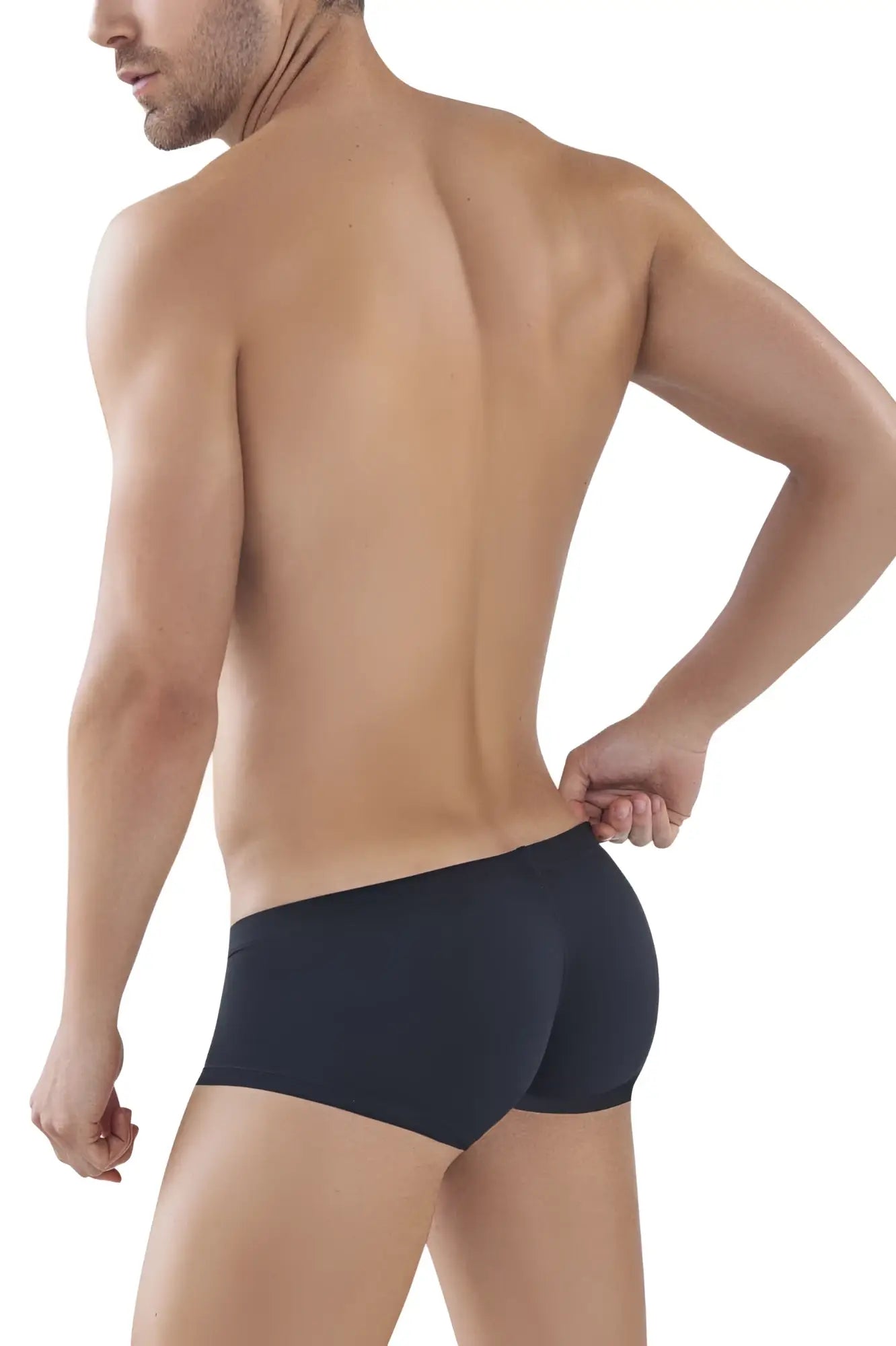 Black clever 2373 australian latin boxer briefs with smooth stretchy fabric and a snug fit