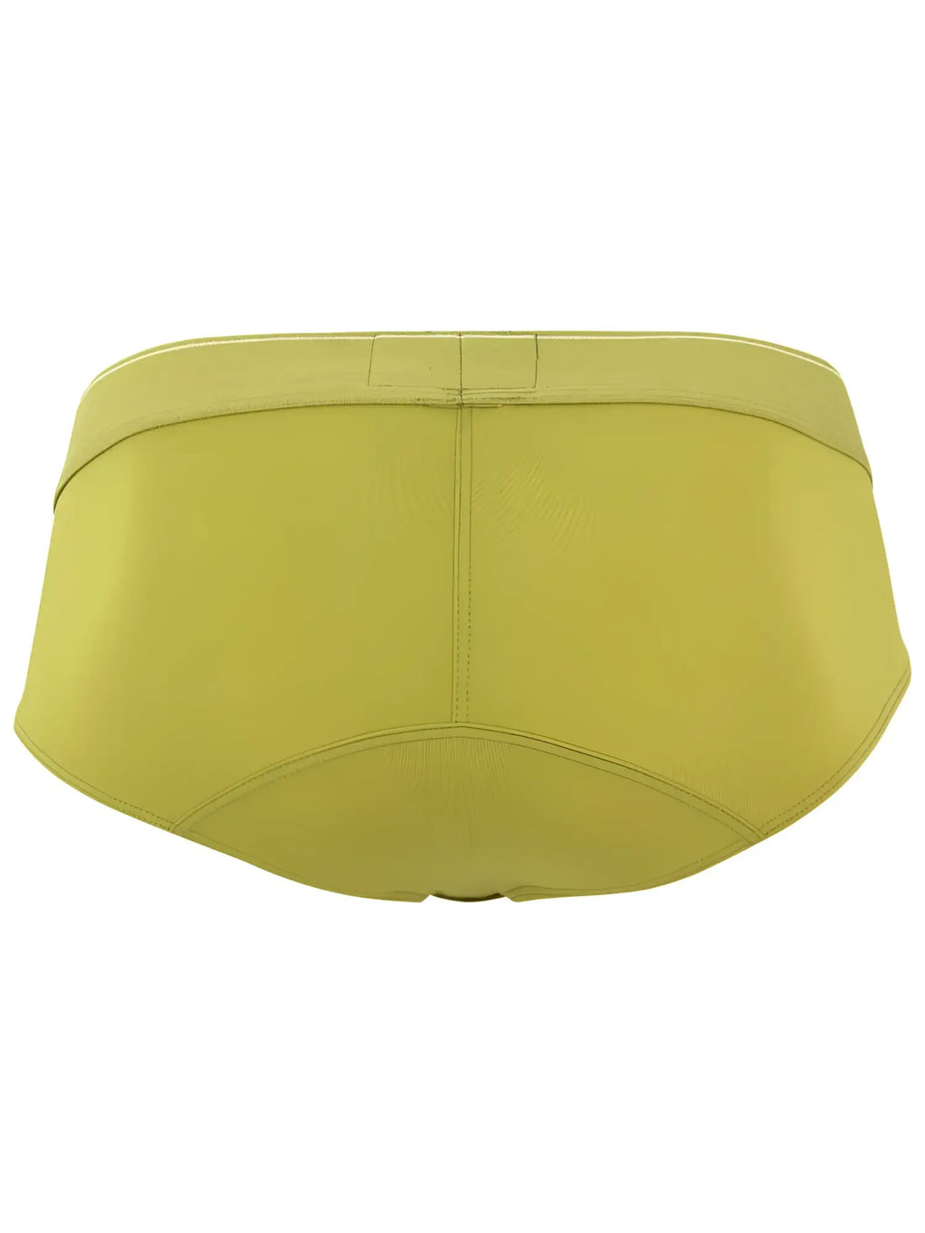 Back view of green Clever 26012 Atenea briefs featuring a comfortable elastic waistband and contoured seam detail.
