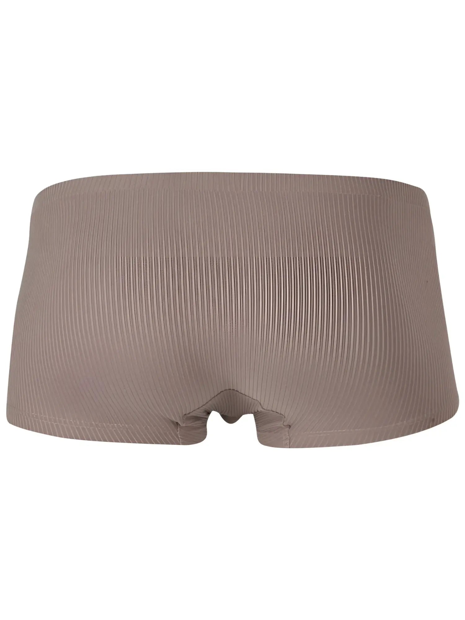 Back view of Clever 26015 Apolo trunks in sand-colored ribbed fabric, showcasing a sleek, seamless trunk style.