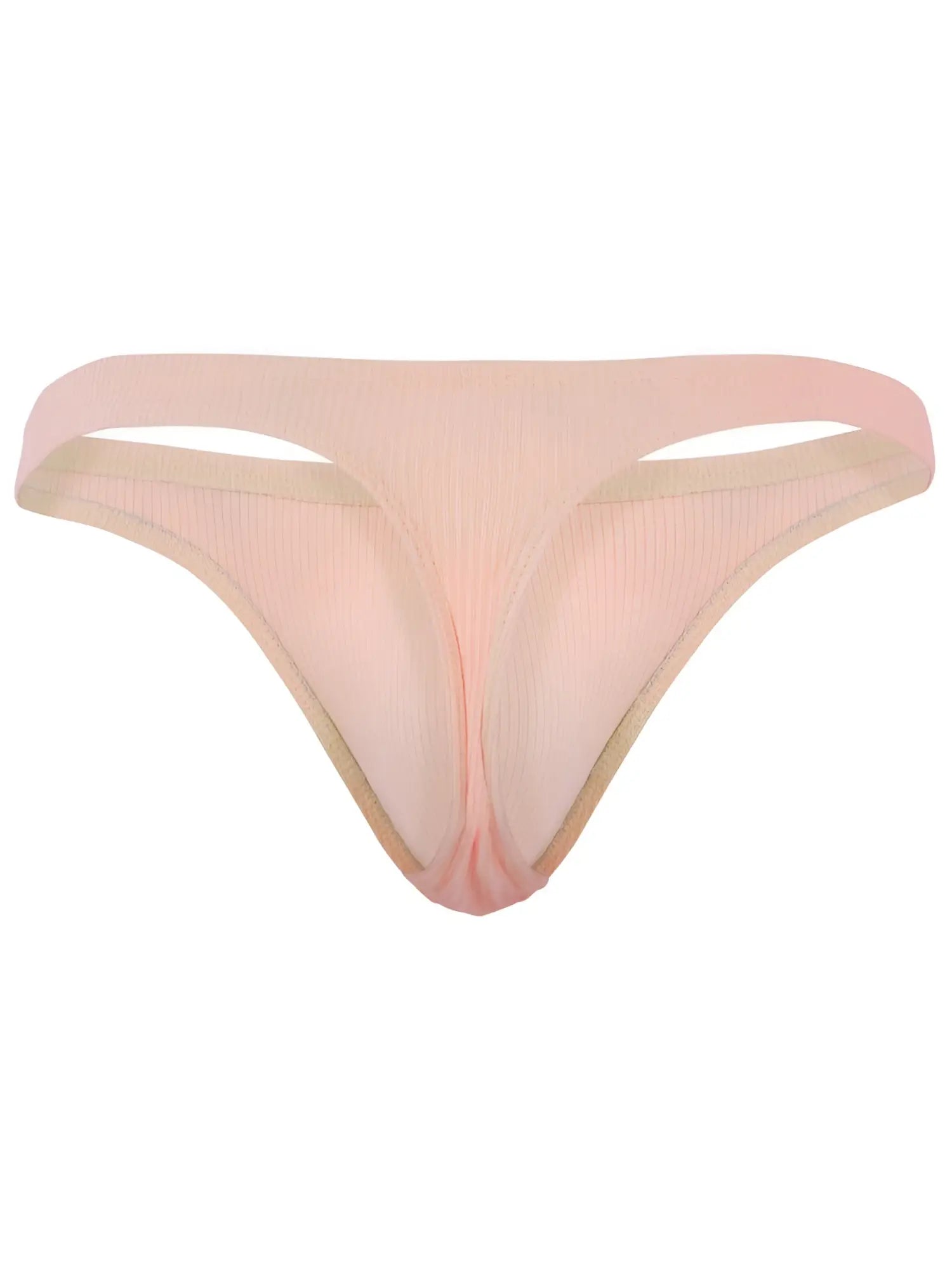 Clever 26020 Apolo thongs in light orange with a ribbed fabric texture, showcasing a sleek, minimalist design.