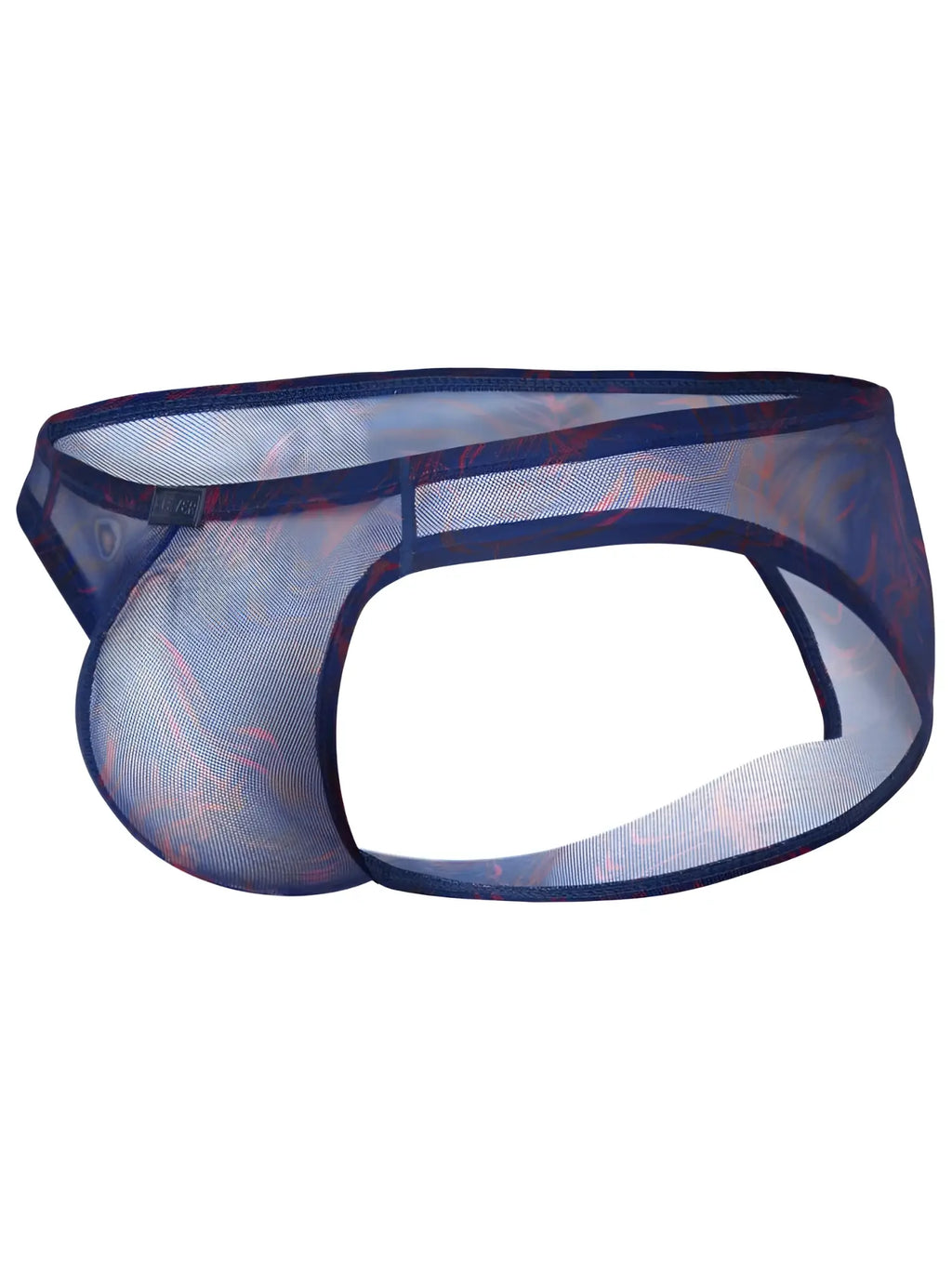 Clever 26035 Calipso blue mesh bikini brief with a bold, breathable patterned design.