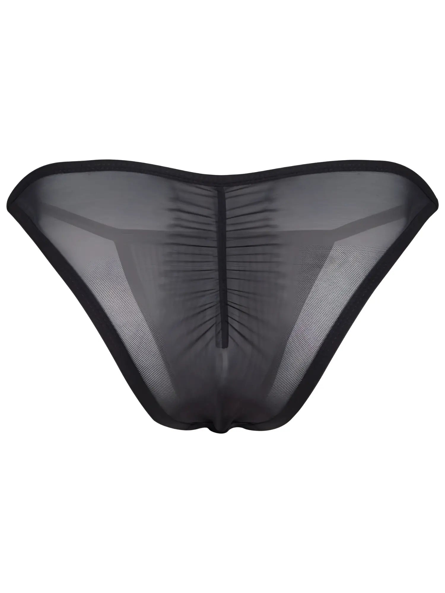 Clever 26057 Eos bikini in black. Sheer mesh fabric, minimalist style with a center-back seam for a contoured fit.
