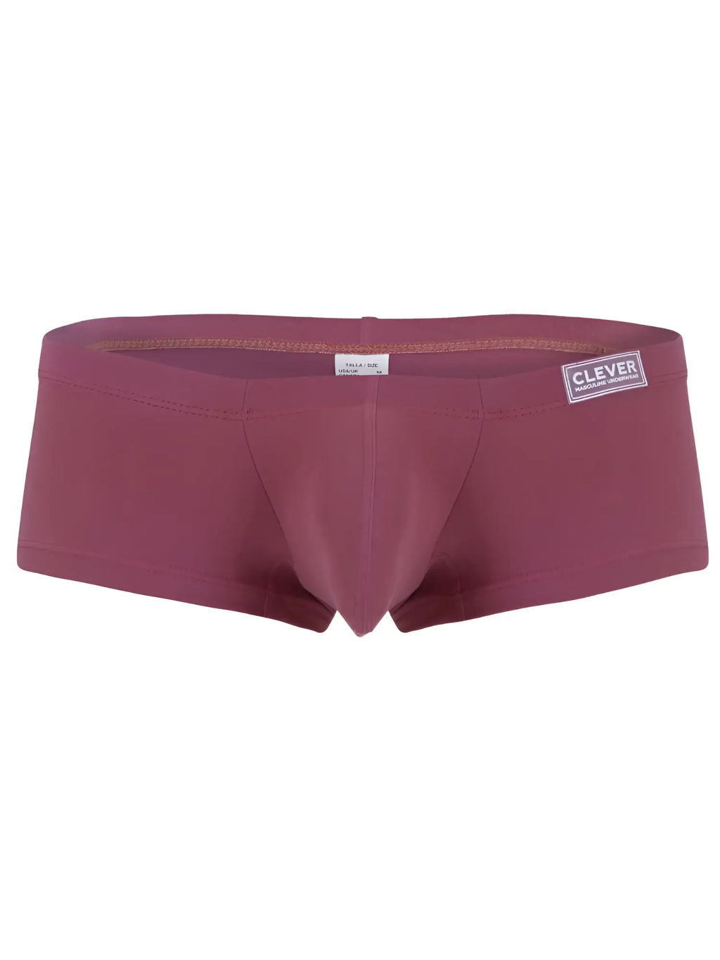 Maroon clever 26066 australian latin trunks form-fitting boxer briefs with branded waistband in multi-colored pack