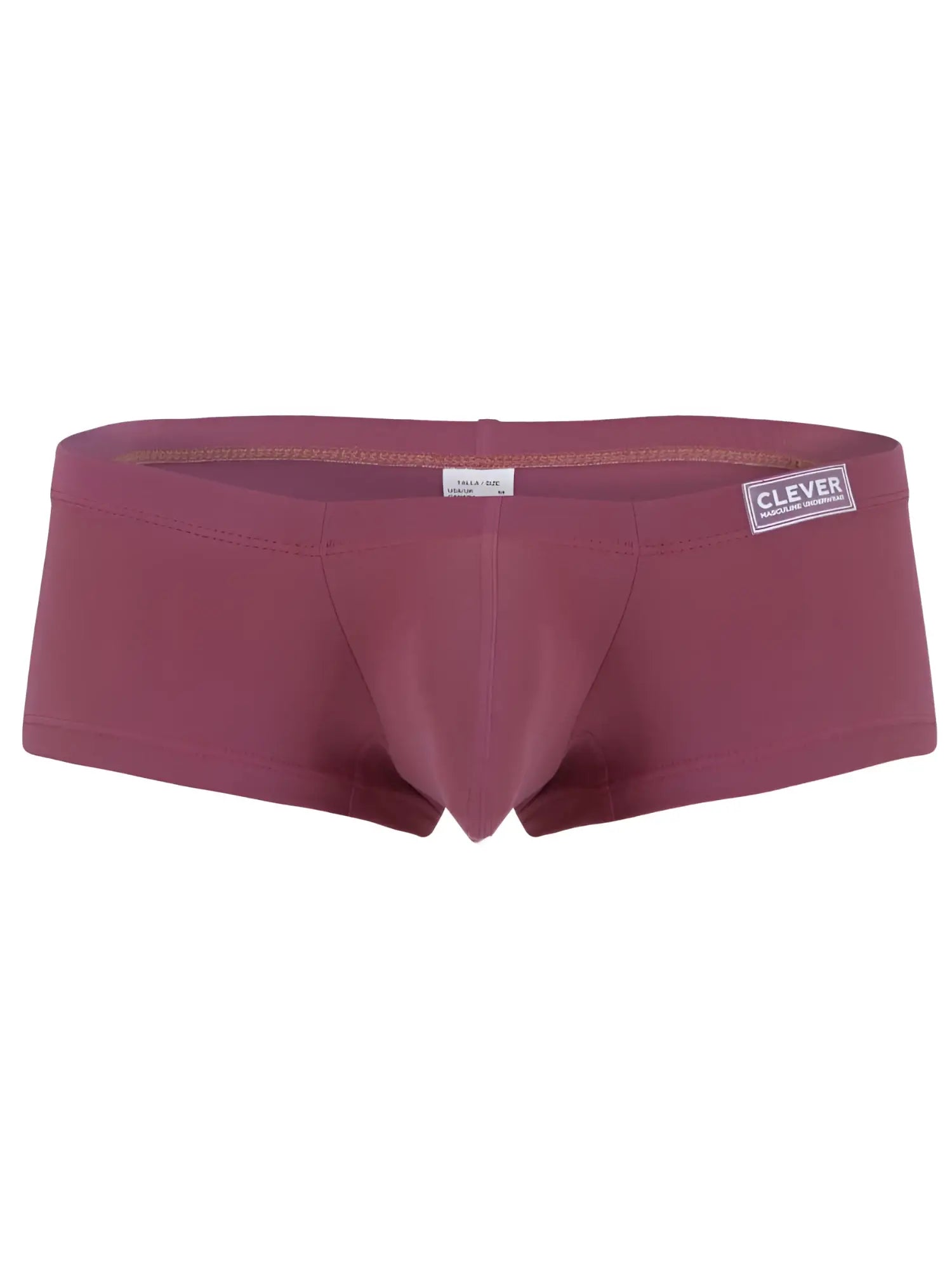 Maroon clever 26066 australian latin trunks form-fitting boxer briefs with branded waistband in multi-colored pack