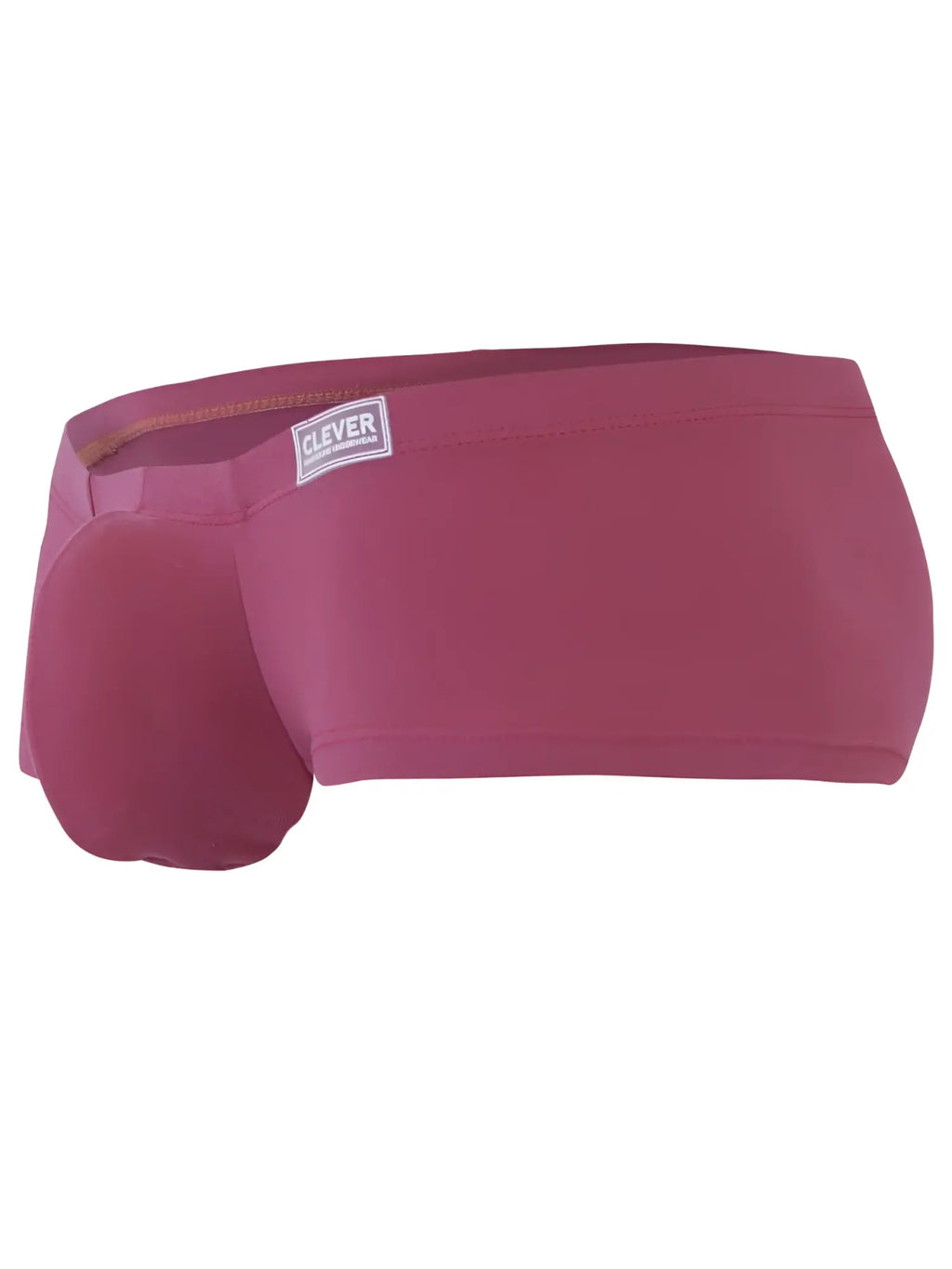 Maroon clever australian latin trunks with soft fabric waistband and clever brand label in multicolored pack