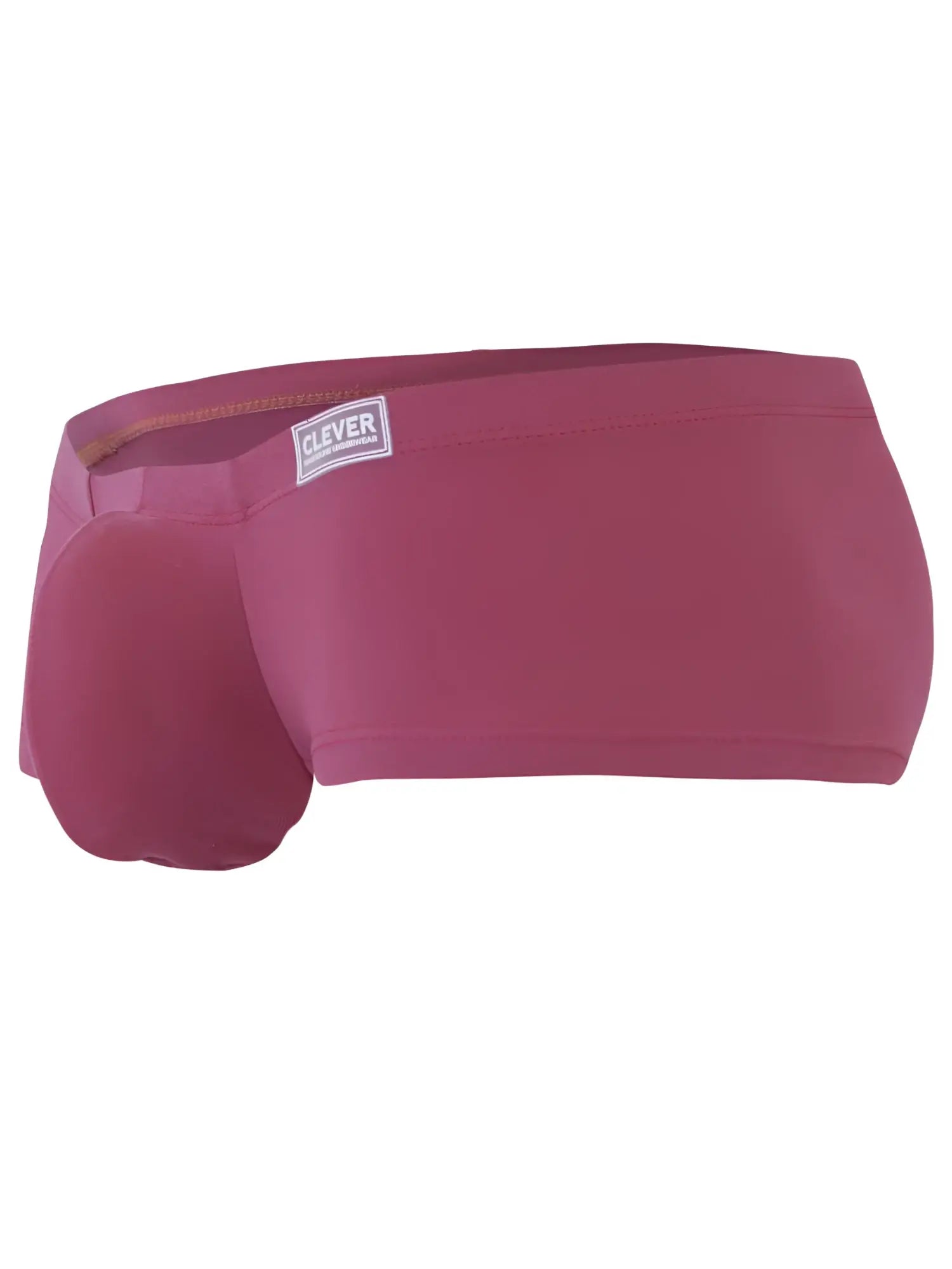 Maroon clever australian latin trunks with soft fabric waistband and clever brand label in multicolored pack