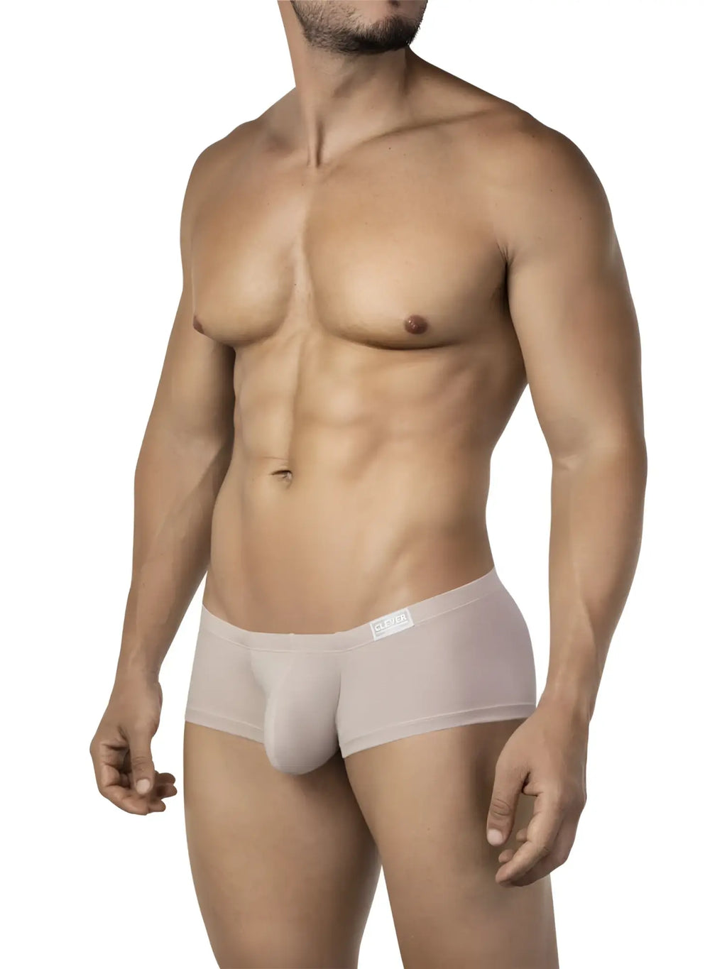 A light gray men’s brief with smooth fabric and subtle brand tag from clever 26066 3pk australian latin trunks multi-colored set