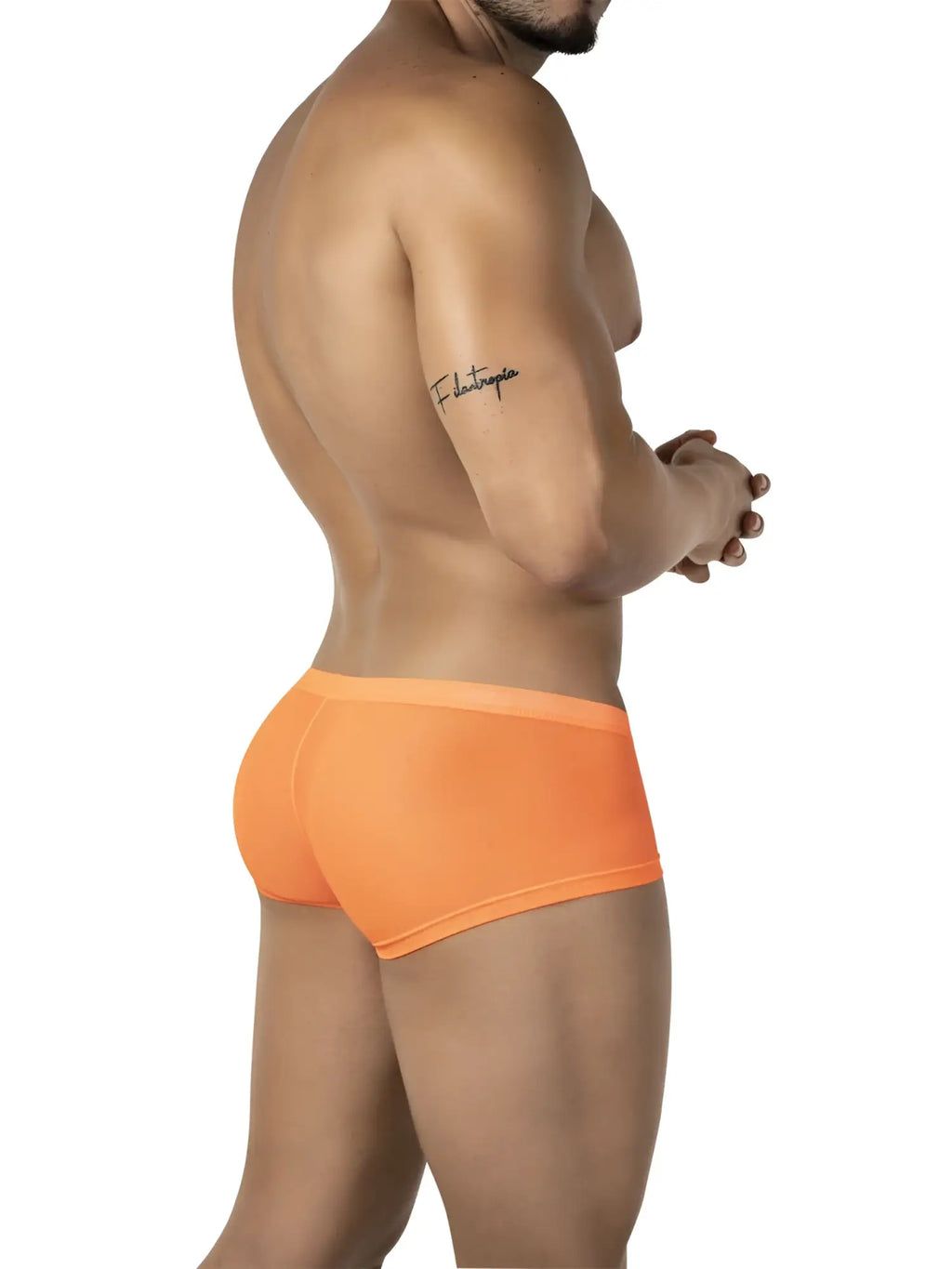 Bright orange clever 26067 australian latin trunks with smooth form-fitting fabric in a multi-colored 3pk set