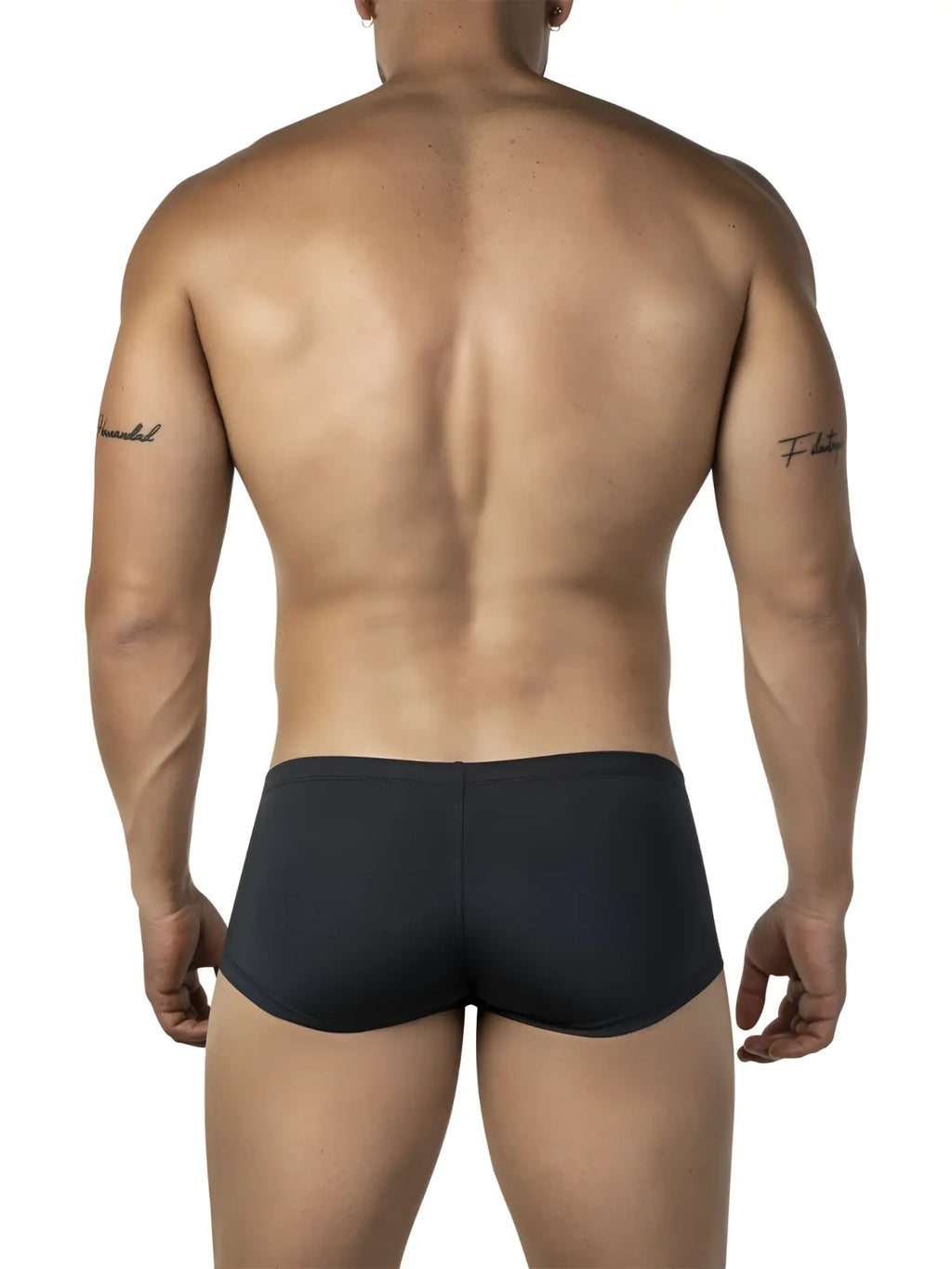 Black clever 26068 australian latin trunks with smooth stretchy fabric in a sleek multi-colored design