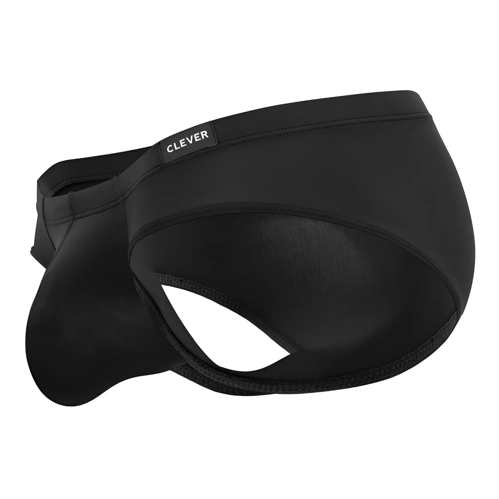 Black clever 519940 2pk australian briefs with smooth form-fitting design and supportive waistband