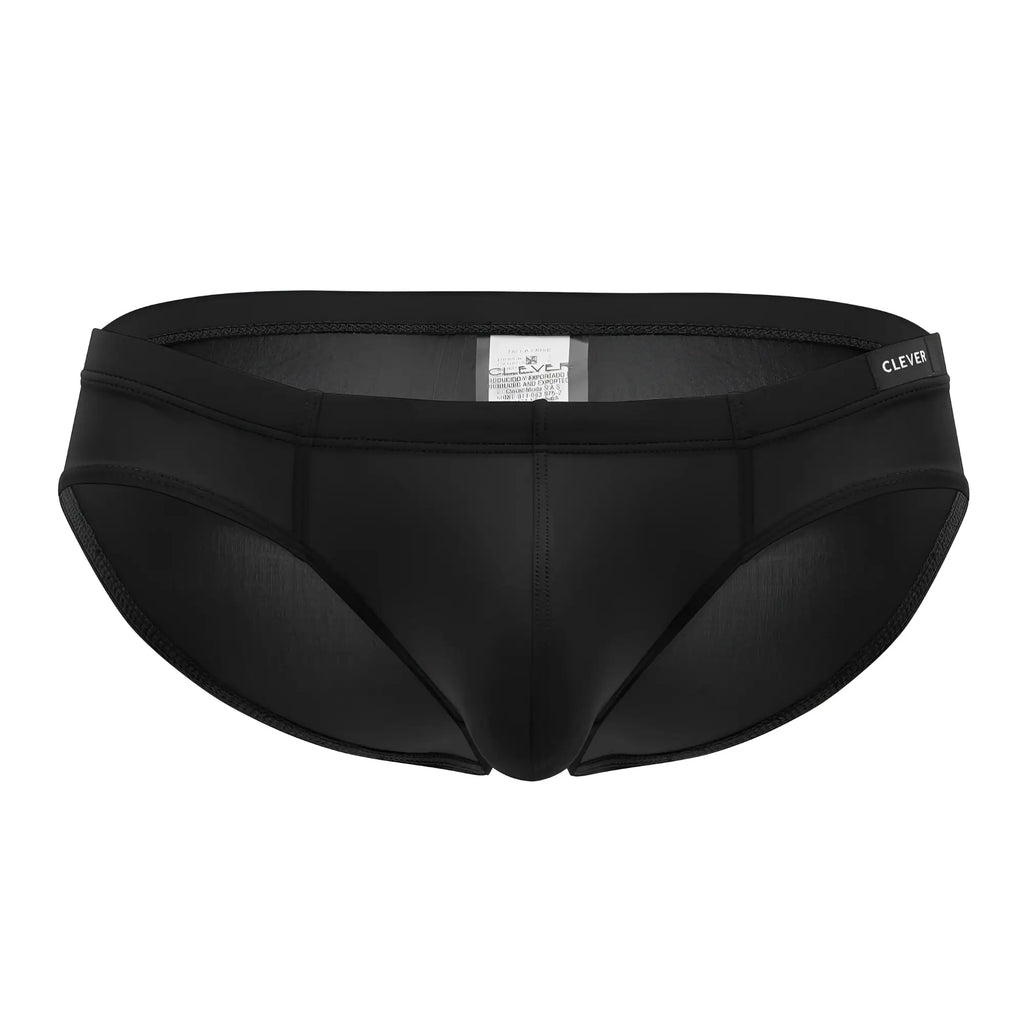 Black clever 519940 briefs with smooth form-fitting design and elastic waistband in a 2 pack australian brief set