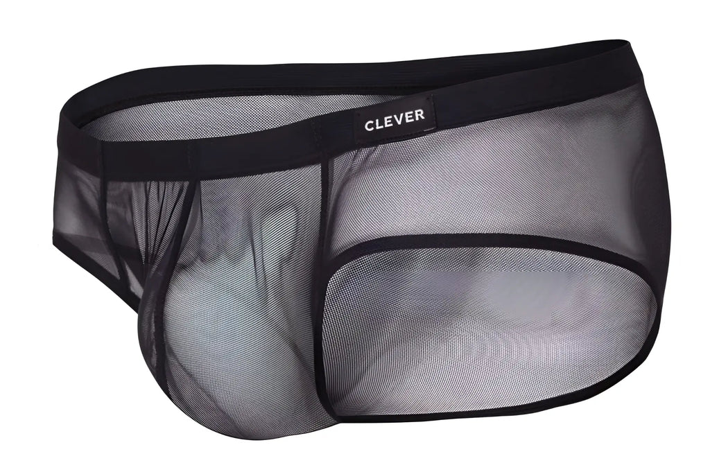 Black mesh clever 519962 brief with solid black waistband in red black and grape for australian latin dancewear