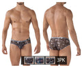 Clever 519963 3pk australian latin briefs in black and white with a sleek modern patterned design for men
