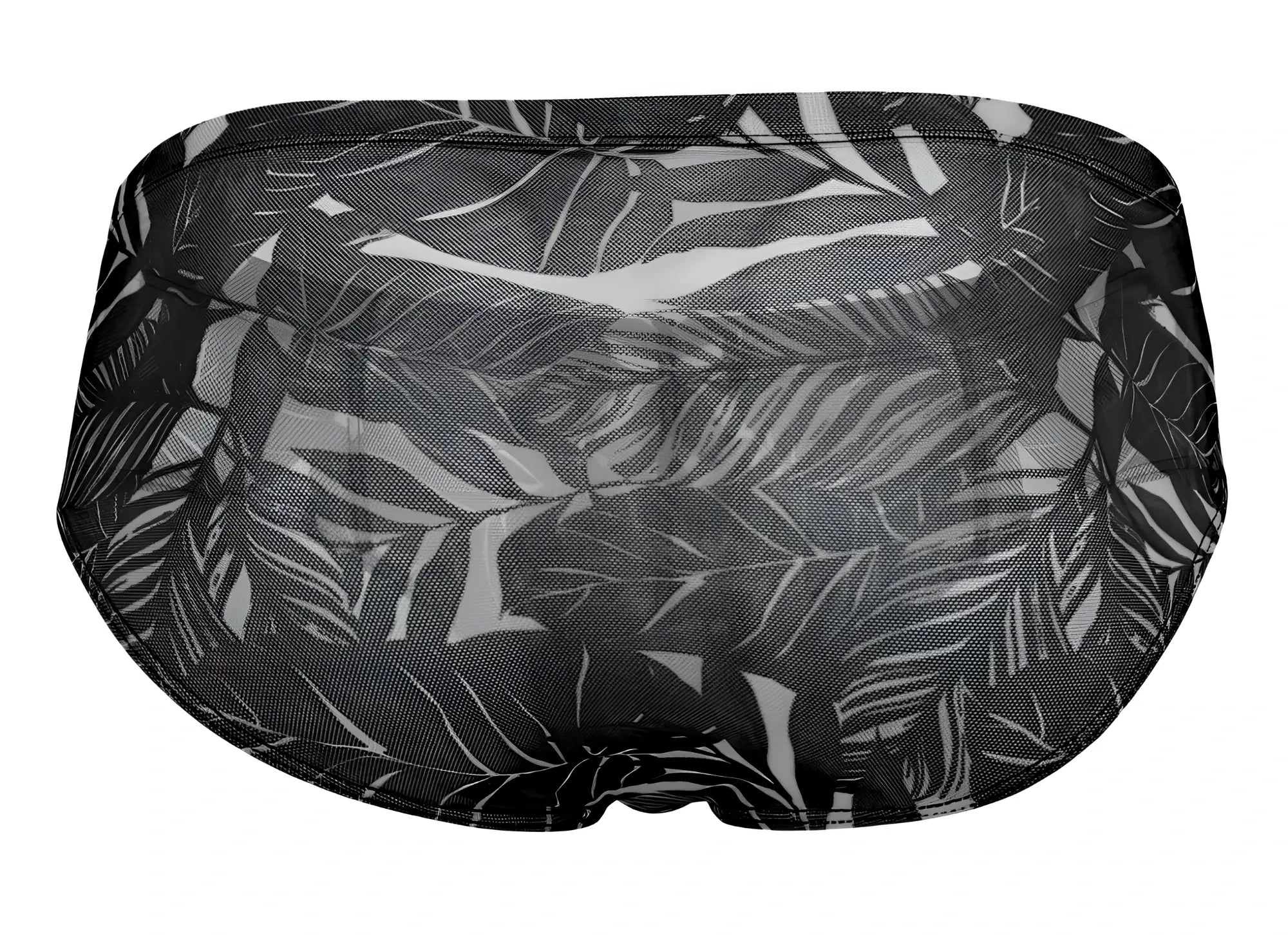 Black and white tropical leaf patterned mesh briefs from clever 519963 3pk australian latin briefs in blue black black colors