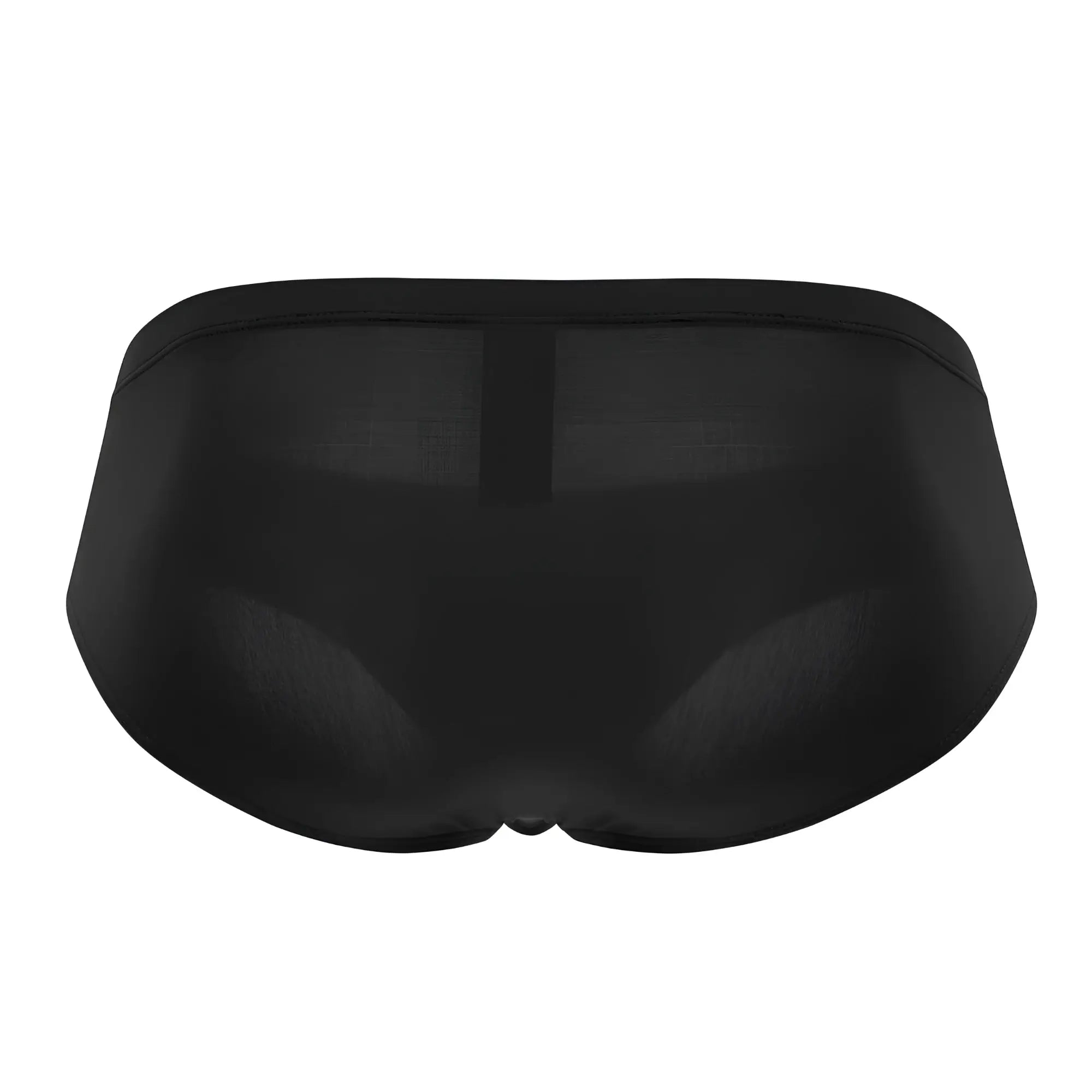 Black seamless clever 5373 australian latin briefs with smooth form-fitting design shown from the back side
