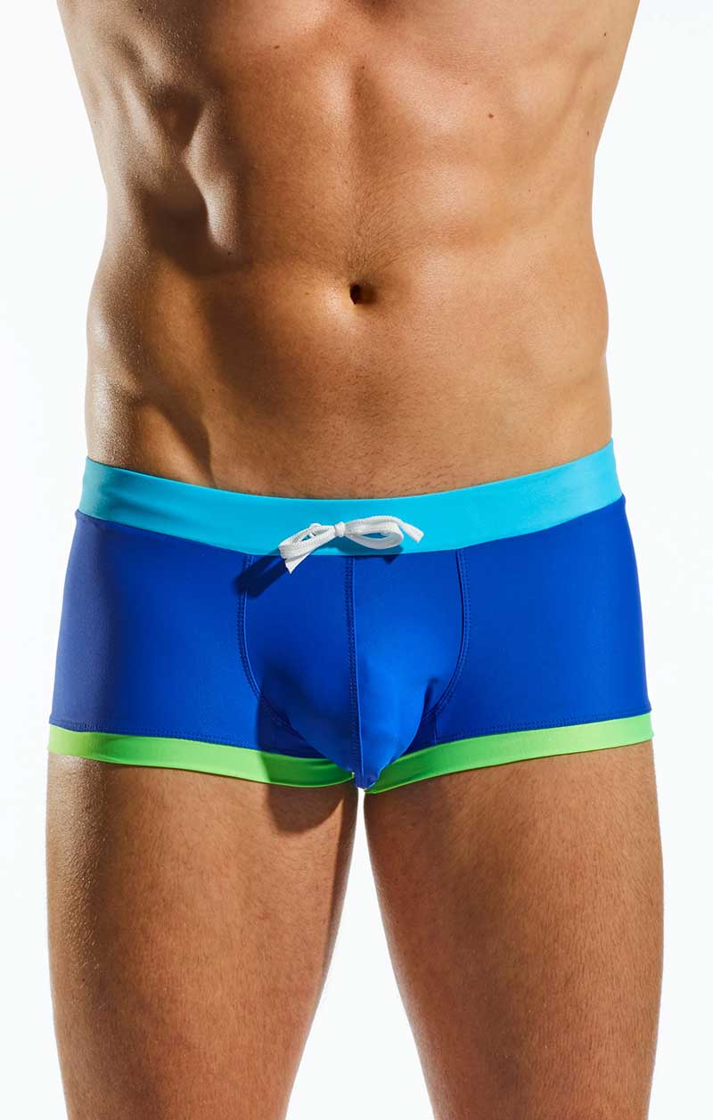 Cocksox Tritone Square Cut Trunk Bademode Ace Blau CX08WB Größe S