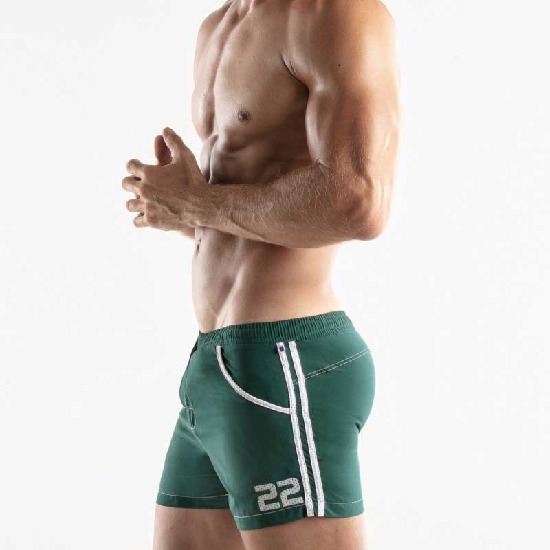 Código 22 Medley Shorts Traje de baño Verde/Blanco 22135 Talla S