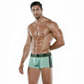 Code 22 motion push up trunk underwear in mint green mesh with black side stripes and branded waistband size 2XL