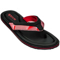 Comfort bay sandal red black and red rockin flip-flop with a plaid-patterned strap for casual wear