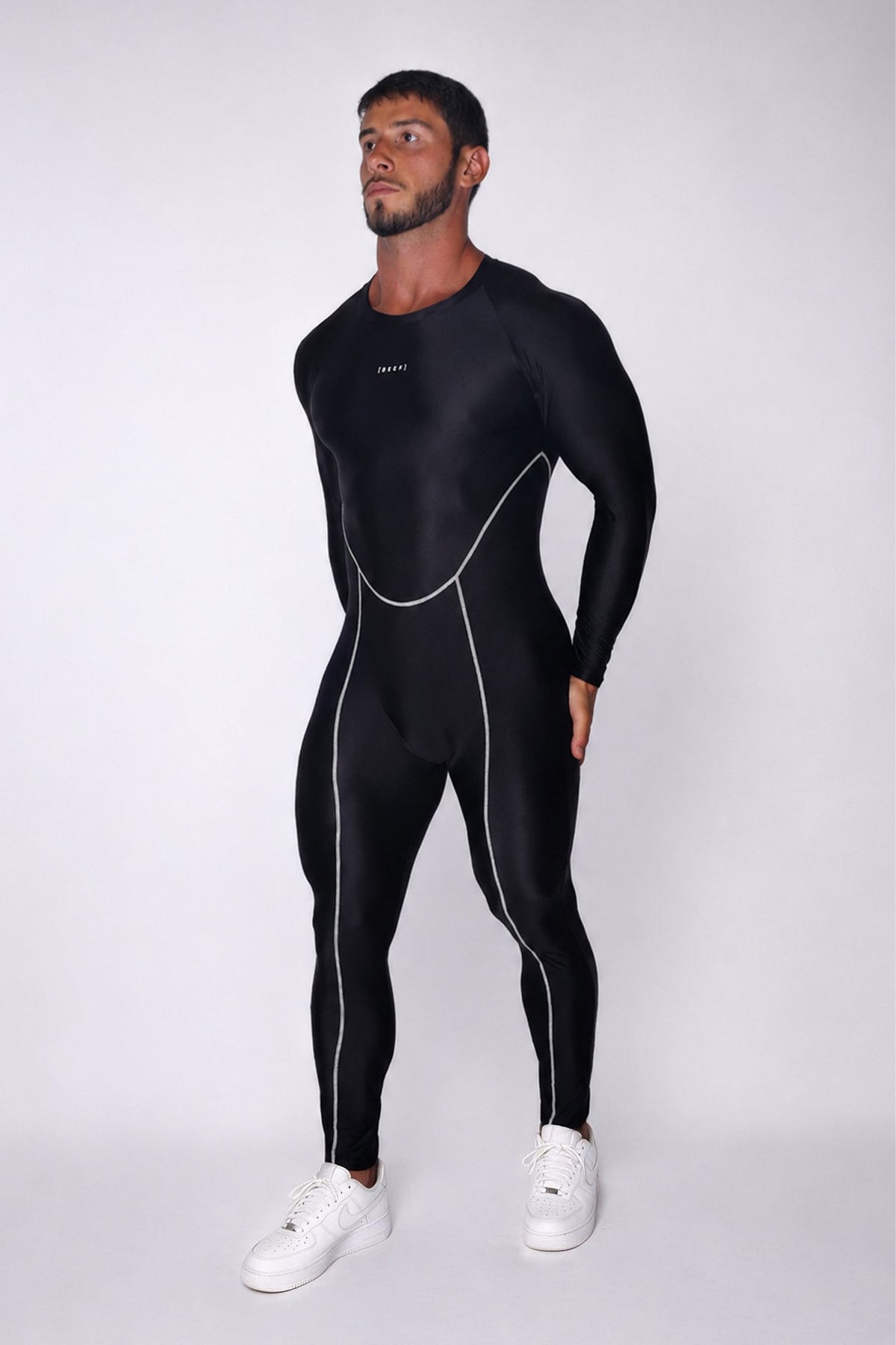 JJ Malibu Men's Contour Me Bodysuit - Midnight Black
