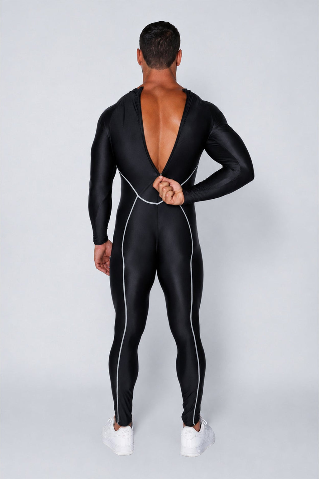 JJ Malibu Men's Contour Me Bodysuit - Midnight Black