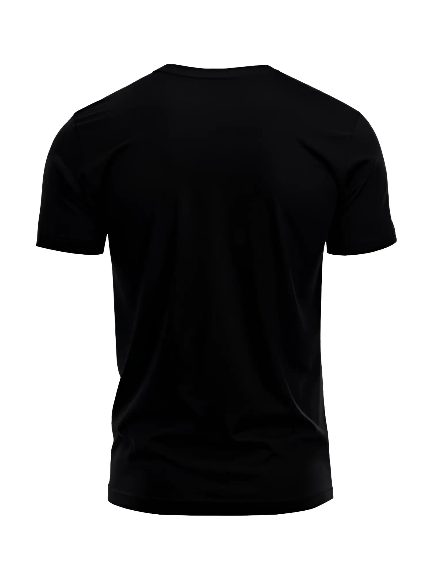 Black cotton short-sleeved crew neck t-shirt ideal for casual wear in breathable soft fabric