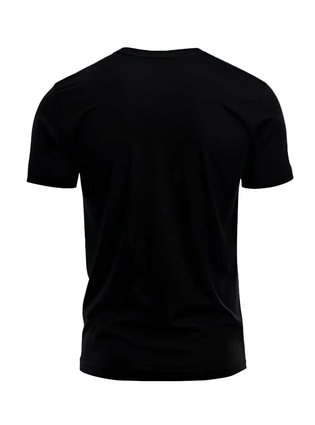 Black short-sleeved cotton v neck t-shirt with crew neck design ideal for casual wear