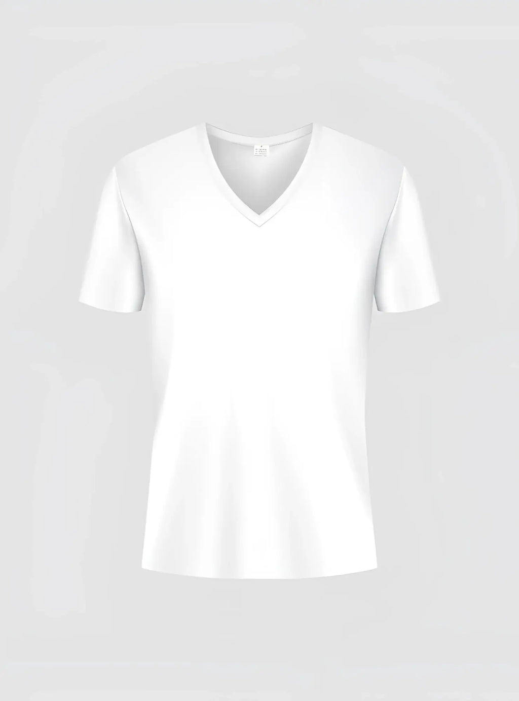 White cotton v neck short-sleeved t-shirt featuring a classic fit perfect for casual wear